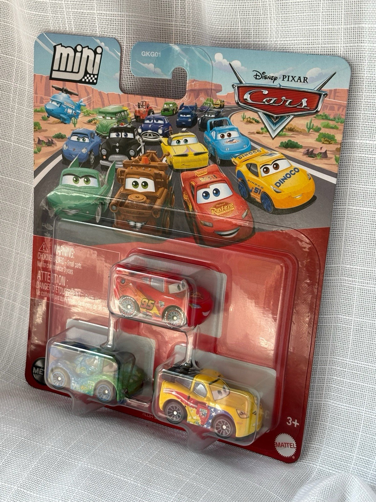 Disney Pixar Cars Mini Racers 3 Pack Jeff Corvette McQueen Carla Veloso Set Lot