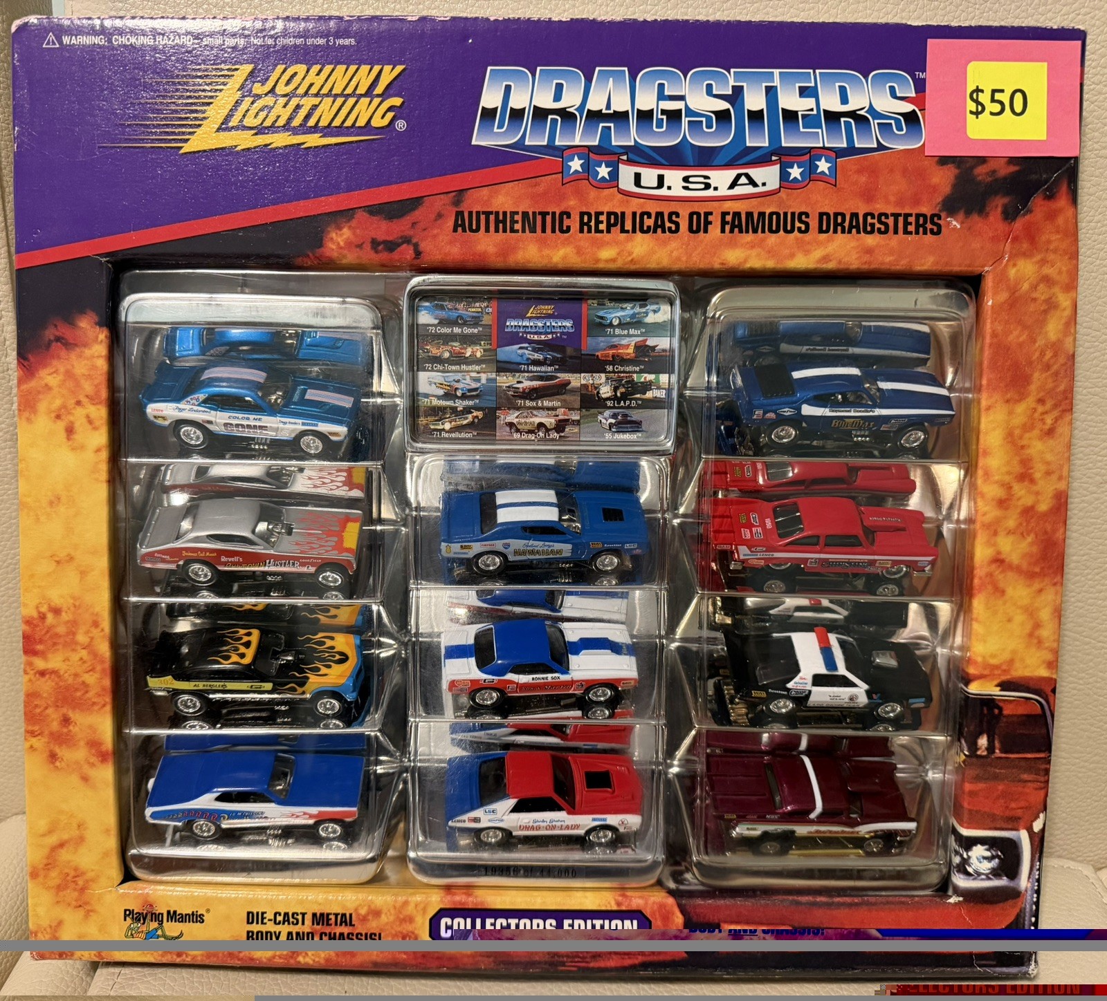1996 Johnny Lightning DRAGSTERS 10 Car Set ~ Collectors Edition ~ NIB Sealed