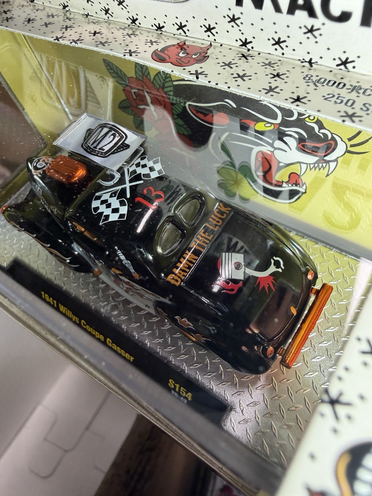 M2 Machines 1941 Willys Coupe Gasser S154 26-42 Flash & Diecast Chase