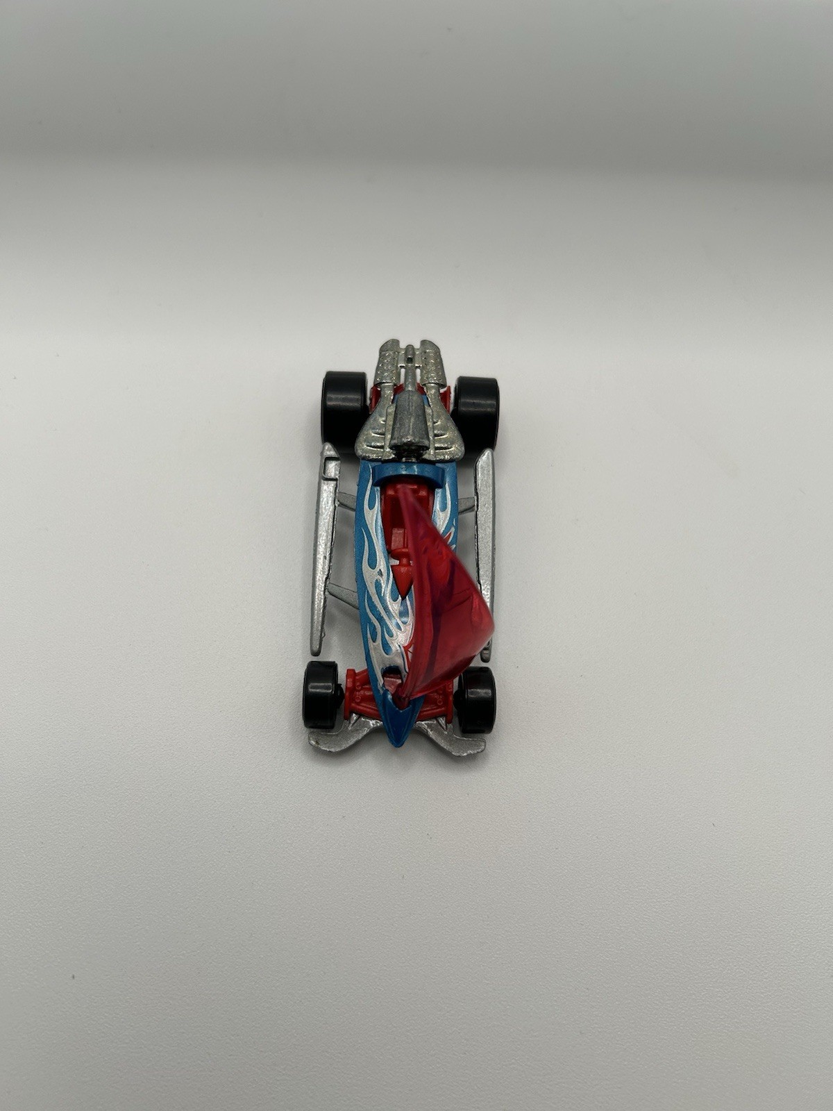 Hot Wheels Bon Voyage, Blue and Silver, Red Sail, Very Nice!