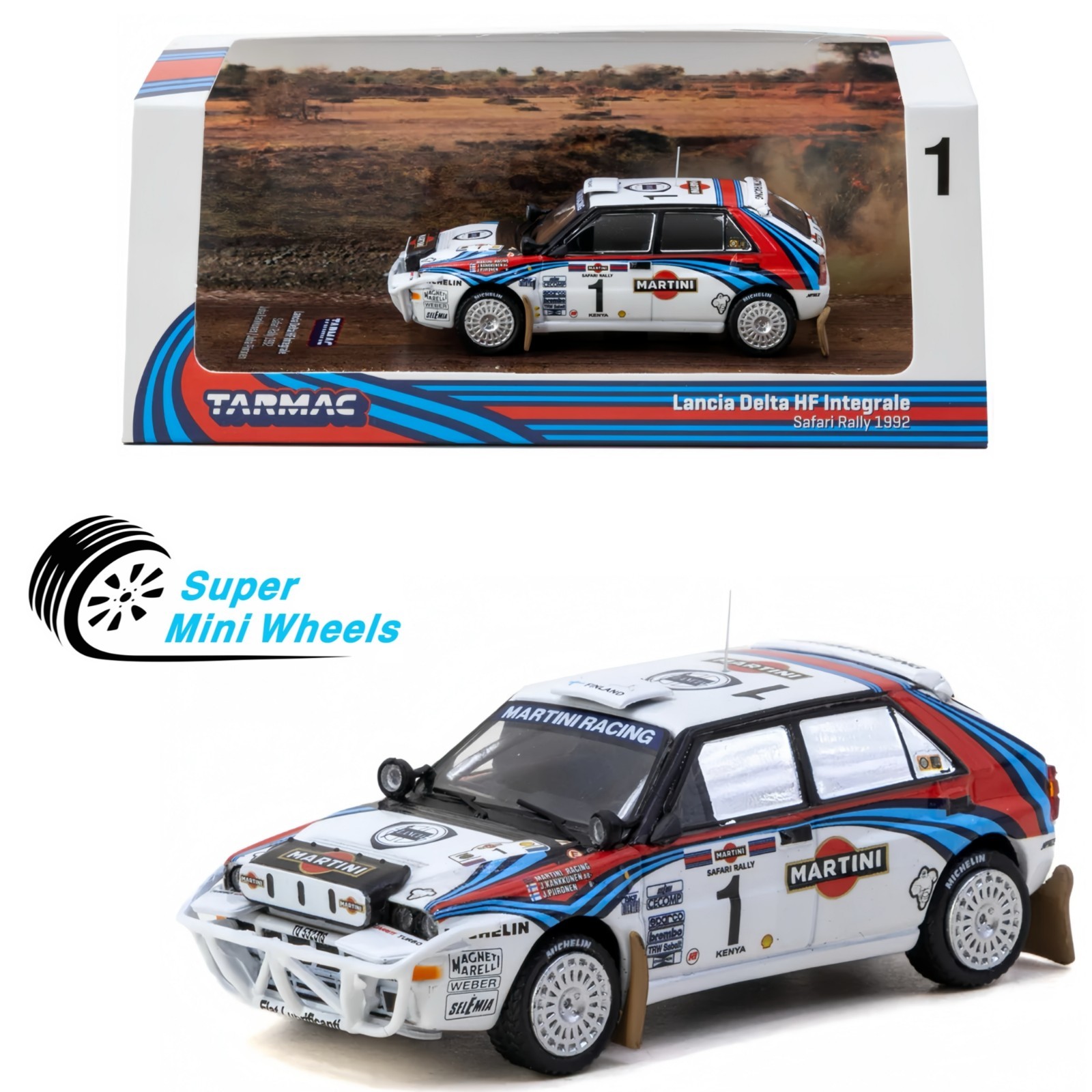 Tarmac Works 1:64 Lancia Delta HF Integrale Safari Rally 1992 #1