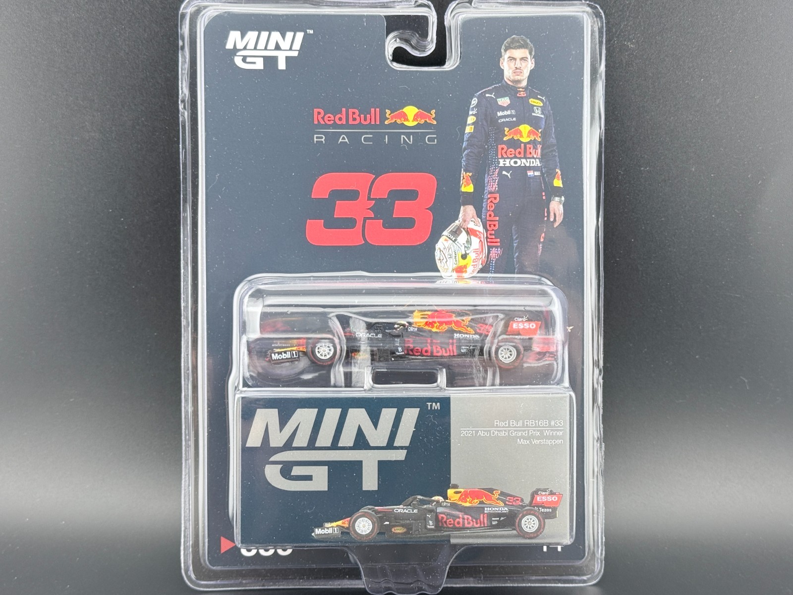 Mini GT Red Bull RB16B #33 Max Verstappen 2021 Abu Dhabi GP Winner #835 1/64