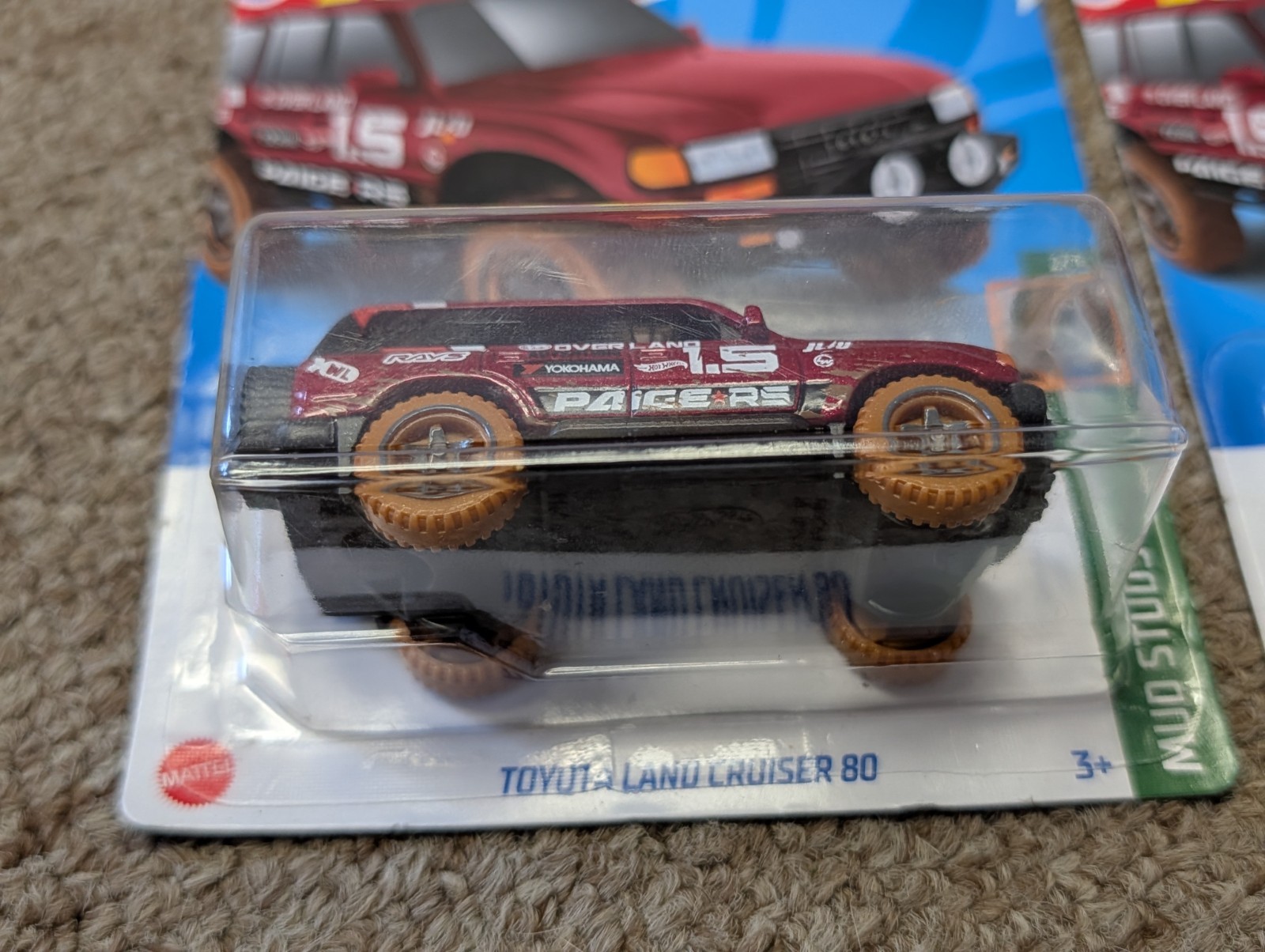 Hot Wheels Toyota Land Cruiser J80 Kroger Exclusive Mud Studs Red Set Lot of 3