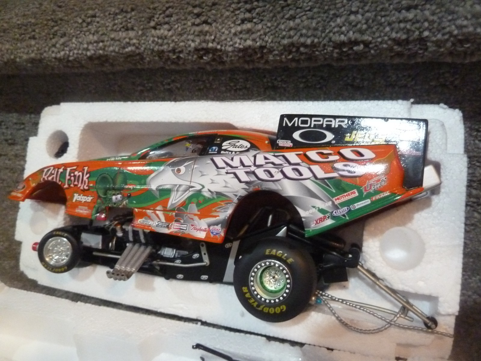 2005 RAT FINK MATCO TOOLS WHIT BAZEMORE NHRA DIE CAST FUNNY CAR 1:24 RARE NEW