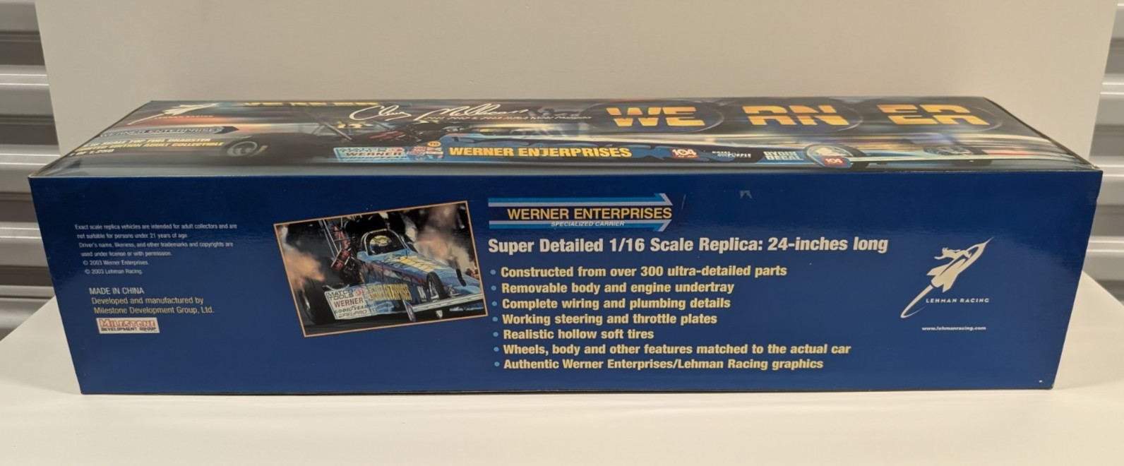 Milestone Werner Enterprises Clay Millican 1/16 Scale Top Fuel Dragster NHRA
