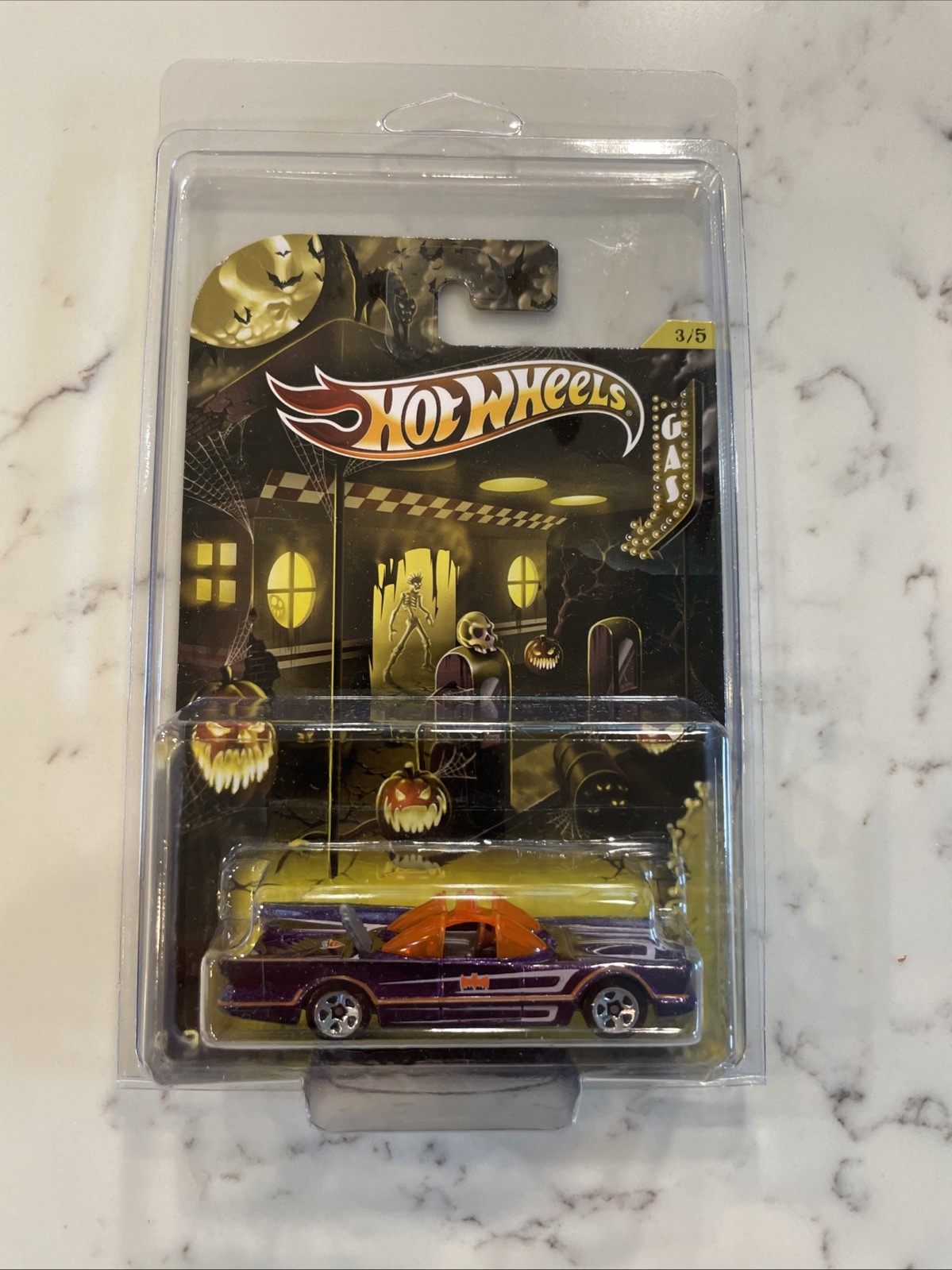 2012 HOT WHEELS Kroger Halloween 1966 BATMOBILE Purple Orange (In Protector)