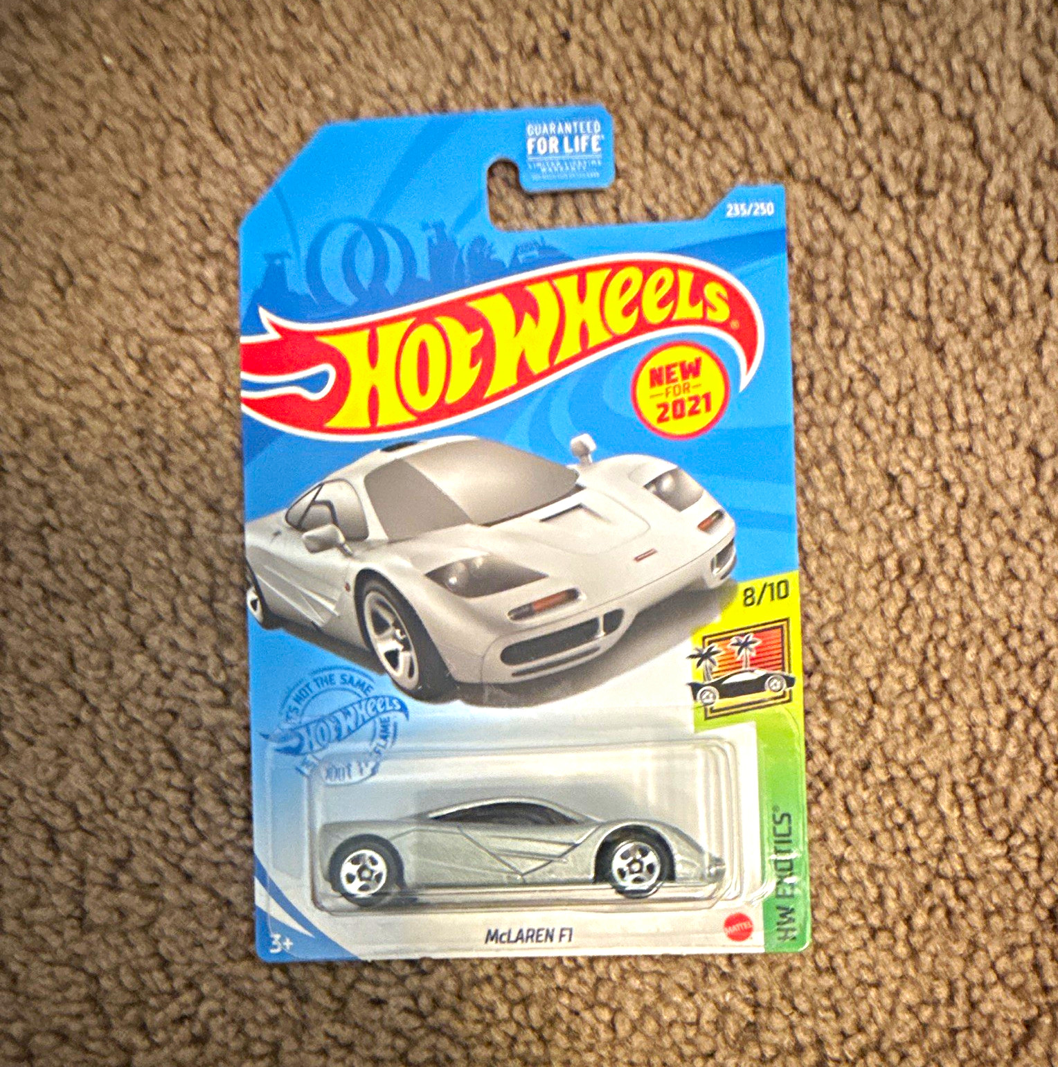 Hot Wheels HW Exotics McLaren F1 Silver 1:64 Diecast Unopened Box 2021