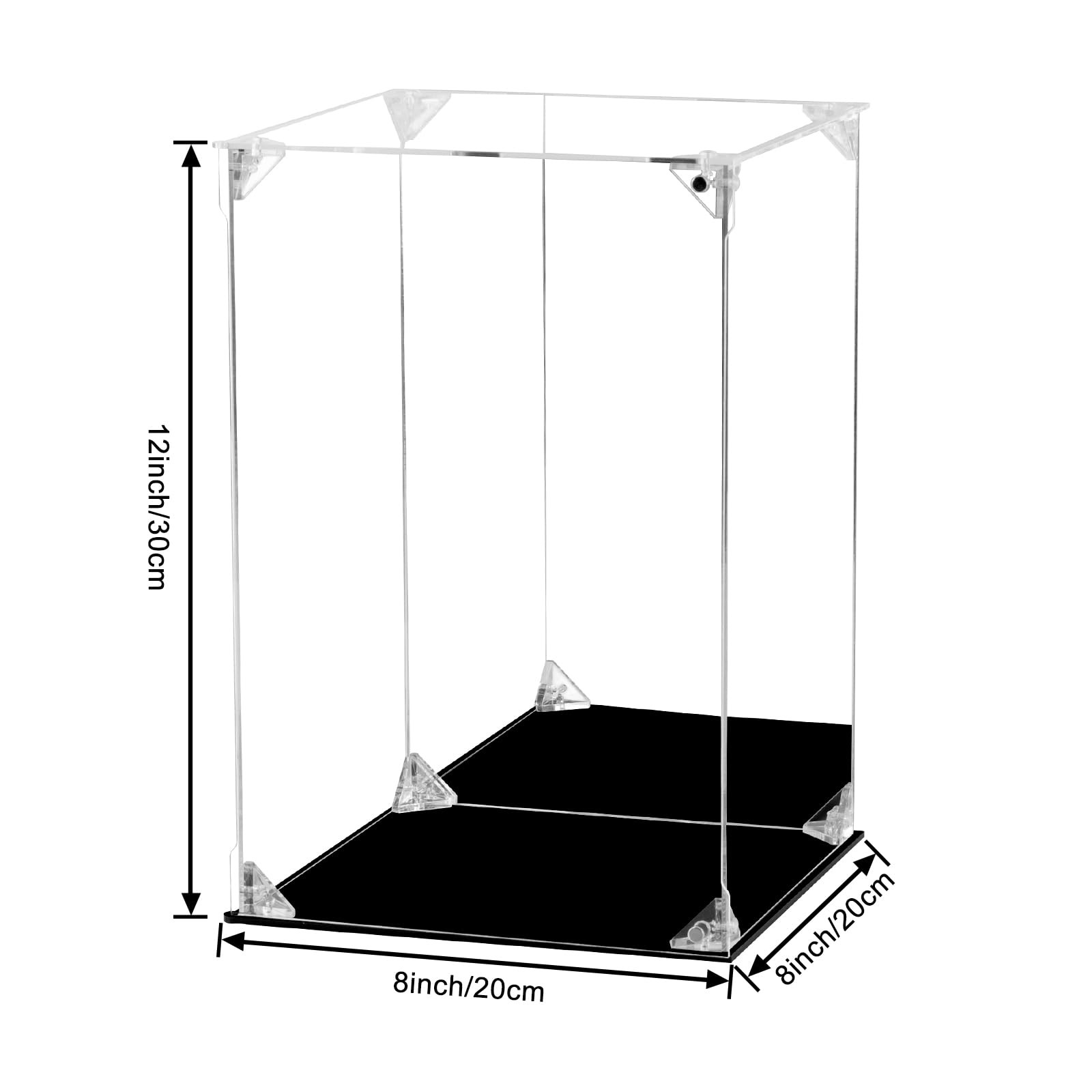 Acrylic Display Case for Collectibles Assemble Clear 8x8x12 Inch,