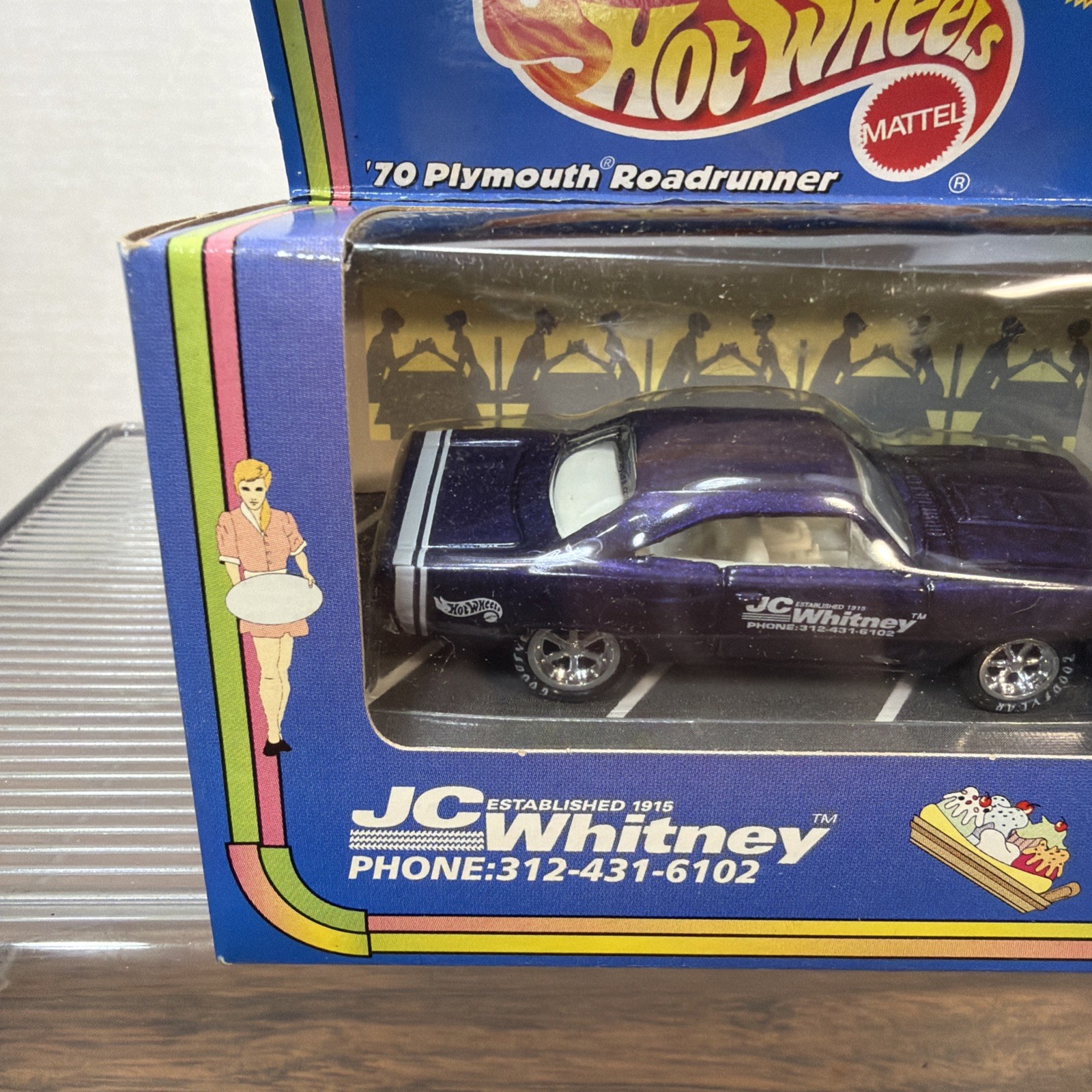 Hot Wheels 1999 JC Whitney ’70 Plymouth Roadrunner Special Edition Purple Car