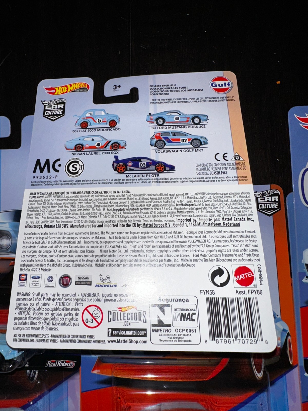 Hot Wheels 2018 Premium Car Culture GULF SET – Real Riders – Complete Set of 5