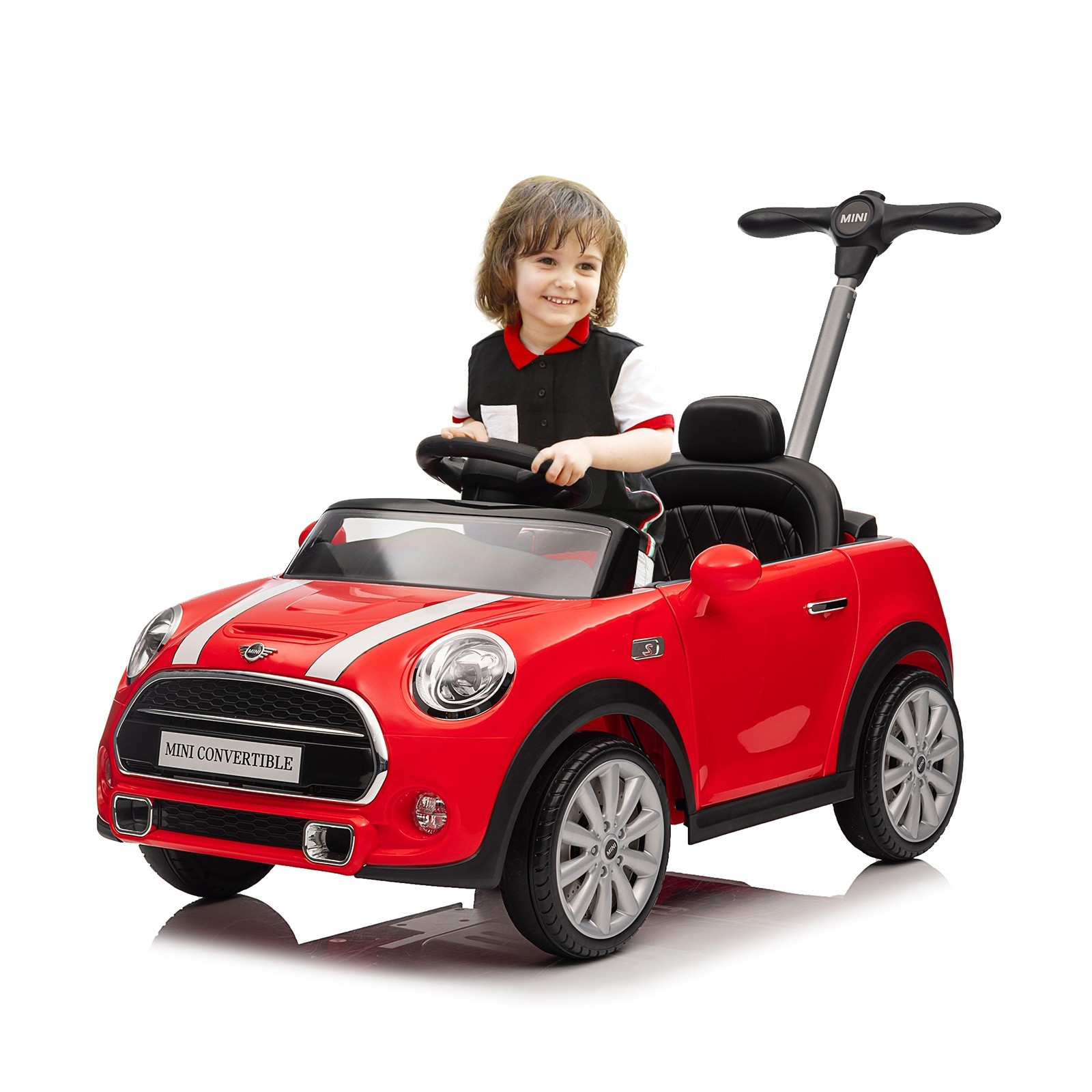 Kids Push Car , BMW Mini Licensed Toddler Push Car Toy，Red