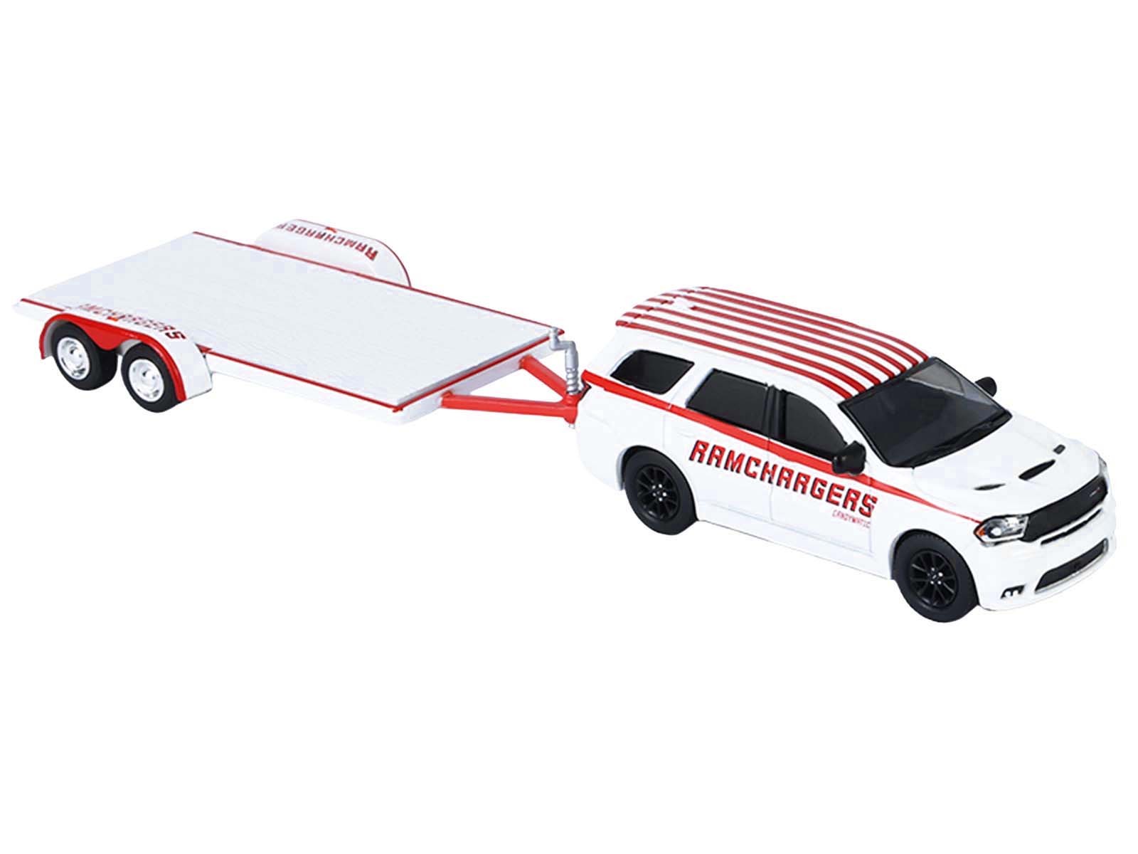 2018 Dodge Durango + 2021 Challenger SRT Ramchargers w Trailer S6 1/64 GL