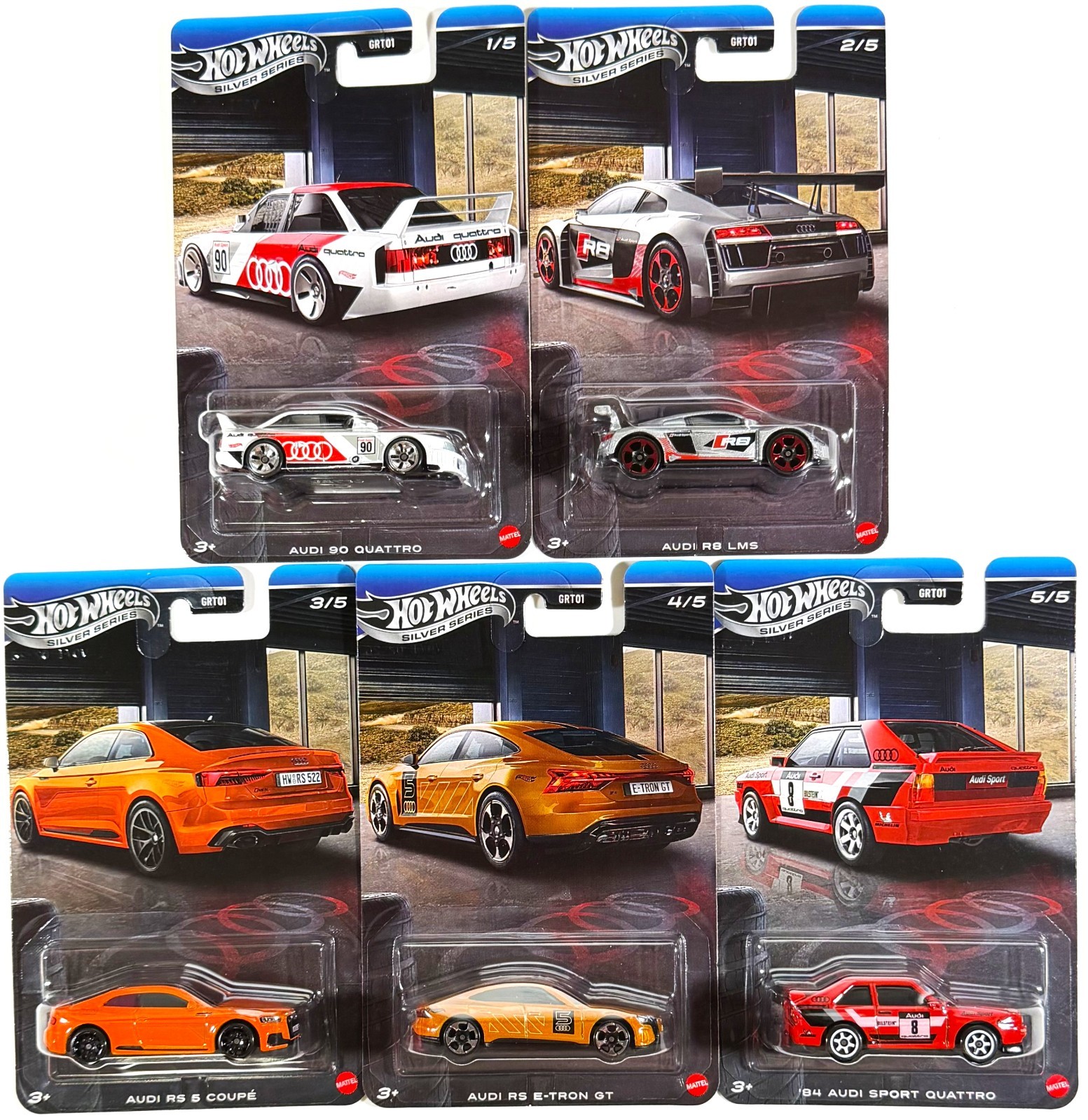 Hot Wheels 2026 Silver – Audi Set of 5