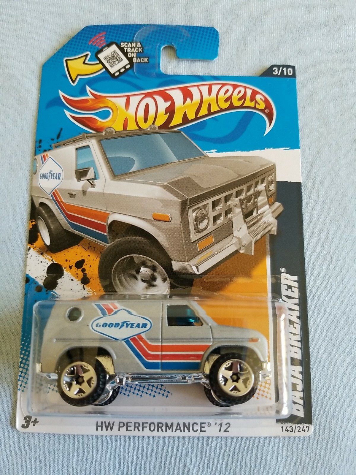 2012 Hot Wheels BAJA BREAKER Goodyear 143/247 GREAT CARD Performance KMART COLOR