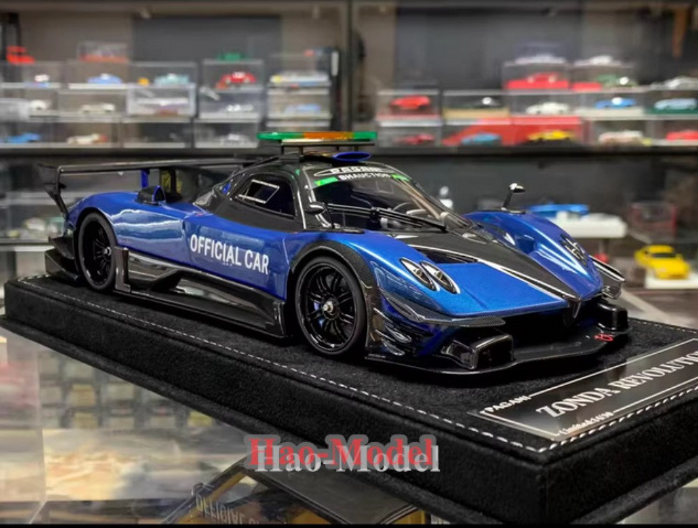HH 1/18 Pagani Zonda R Safety Model Car painting Resin Diecast Gifts Blue carbon