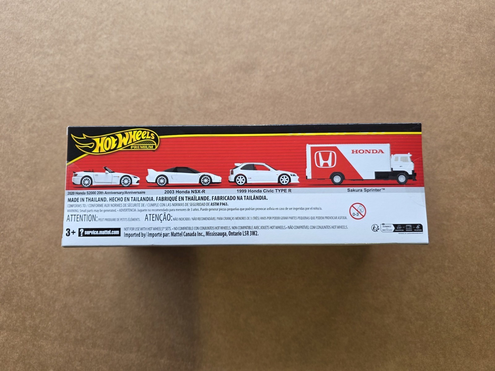 Hot Wheels Premium Collector Diorama Honda Set Civic Type-R, S2000, NSX-R