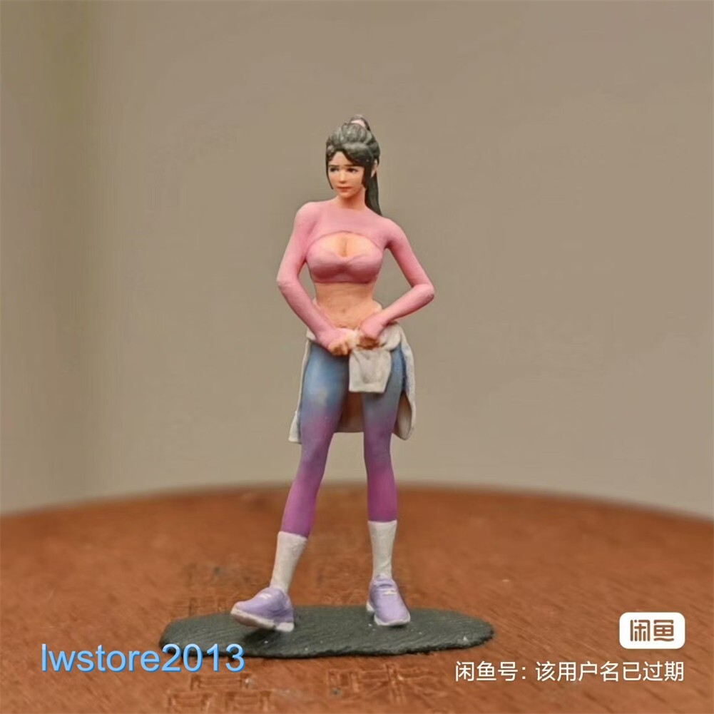 1/64 Beauty Girl Lady Miniatures Scene Props Figures Model For Cars Vehicles Toy