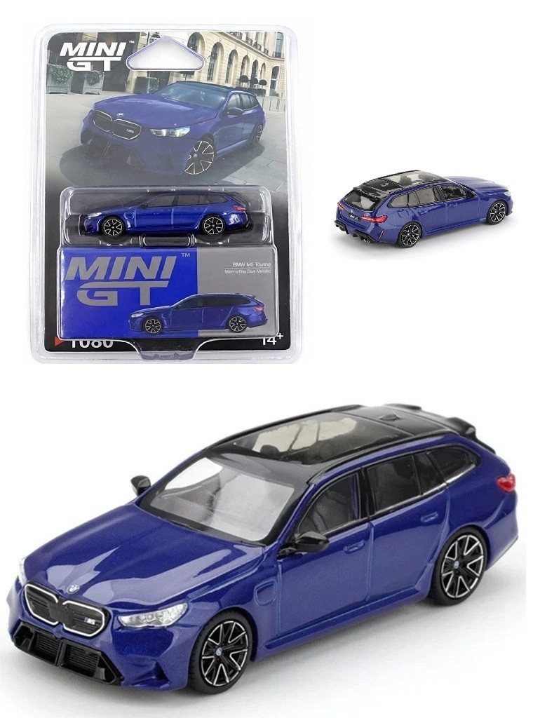 Mini GT 1:64 BMW M5 Touring (G99) Marina Bay Blue Metallic Model MGT01080-2I