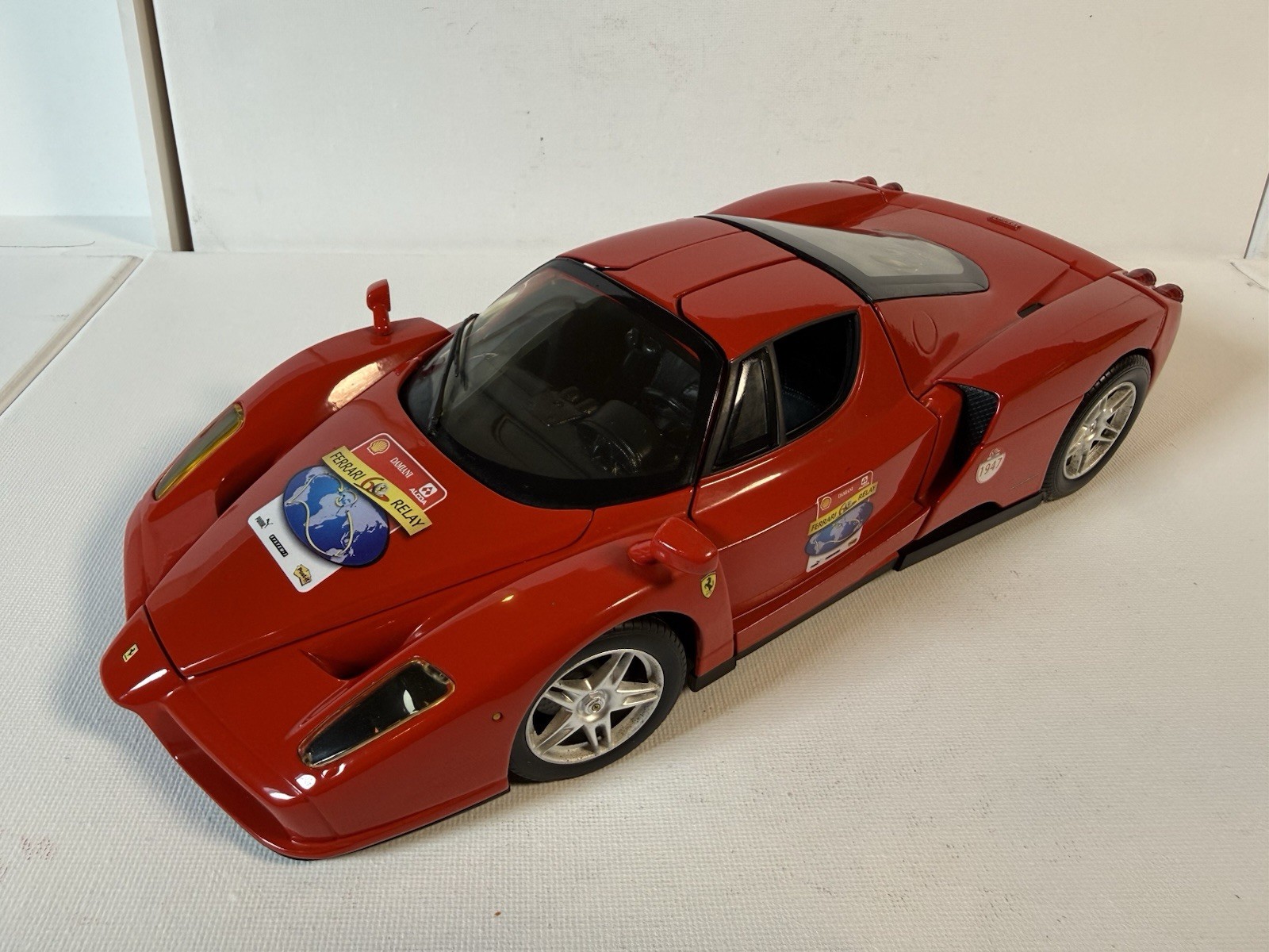 🔥 Hot Wheels 1:18 Enzo Ferrari 60 RELAY Red 2002 SHELL PUMA ALCOA LOOSE🔥