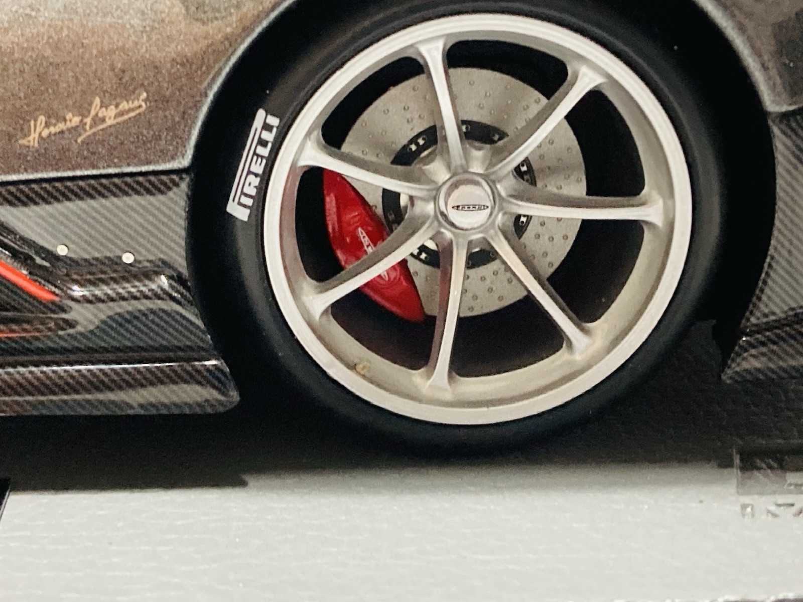 1:18 BBR, 2020 Pagani Imola, Dark Gray w/red accents