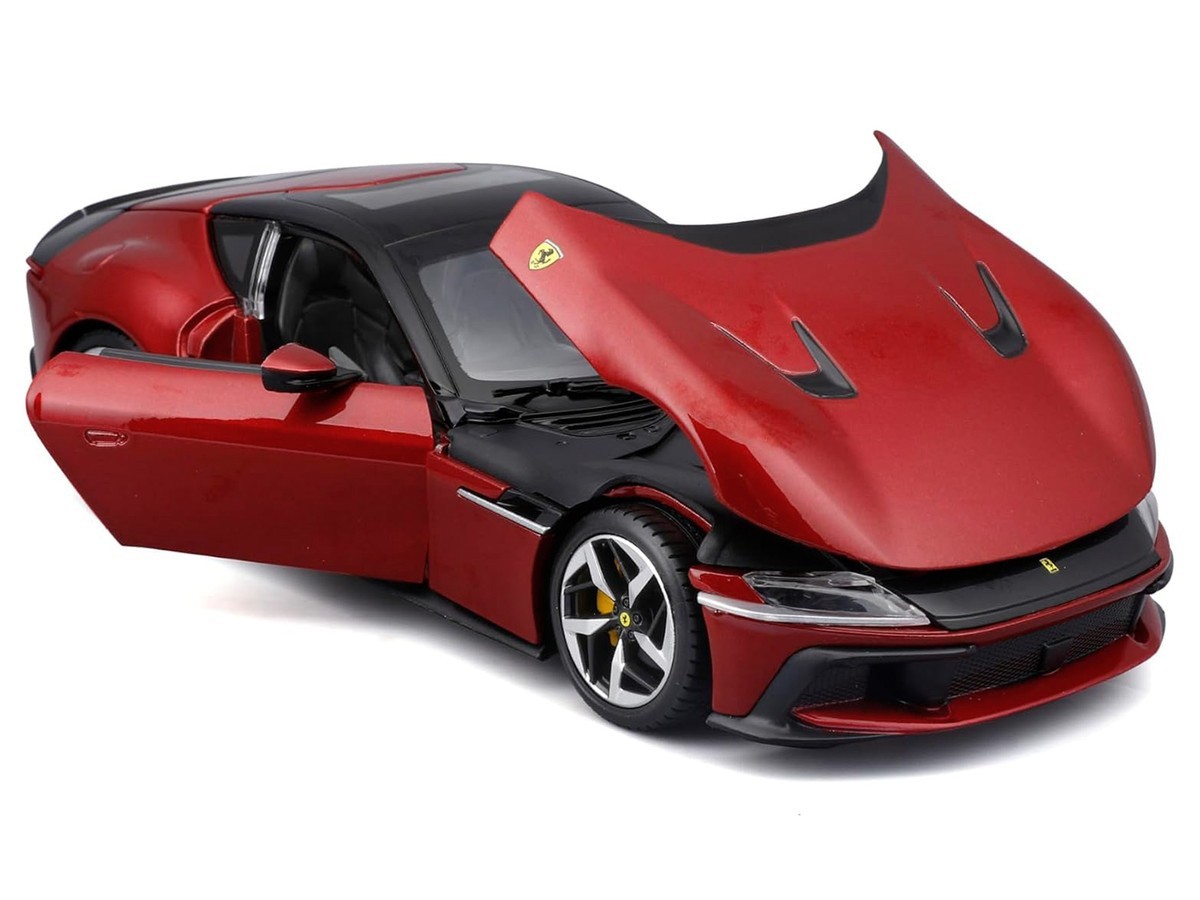 BBURAGO RACE + PLAY FERRARI 12 CILINDRI 1/24 DIECAST MODEL RED METALLIC 26033