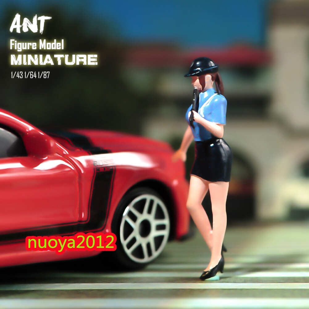 5pc 1/87 Police Girl Scene Props Miniatures Figures Model For Cars Vehicles Toys