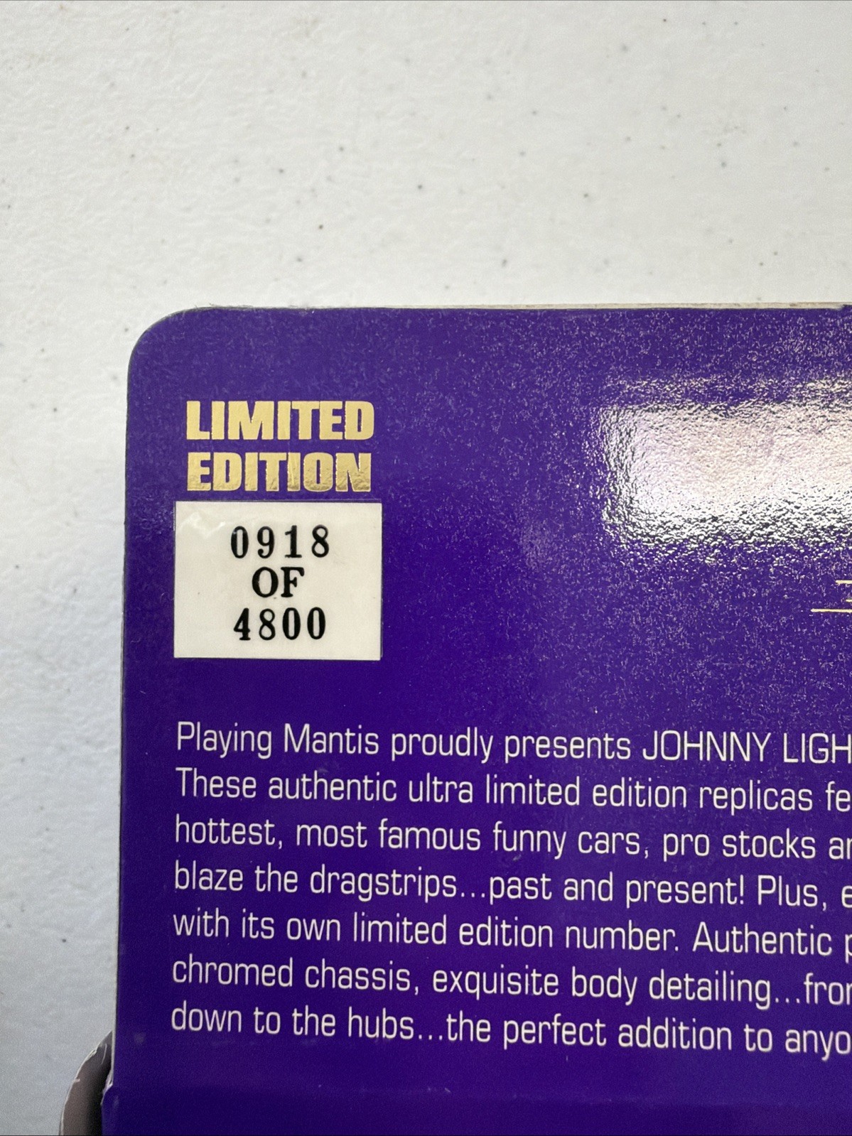 JOHNNY LIGHTNING 1996 DRAGSTERS USA CHI TOWN HUSTLER CHARGER FUNNY CAR 0918/4800