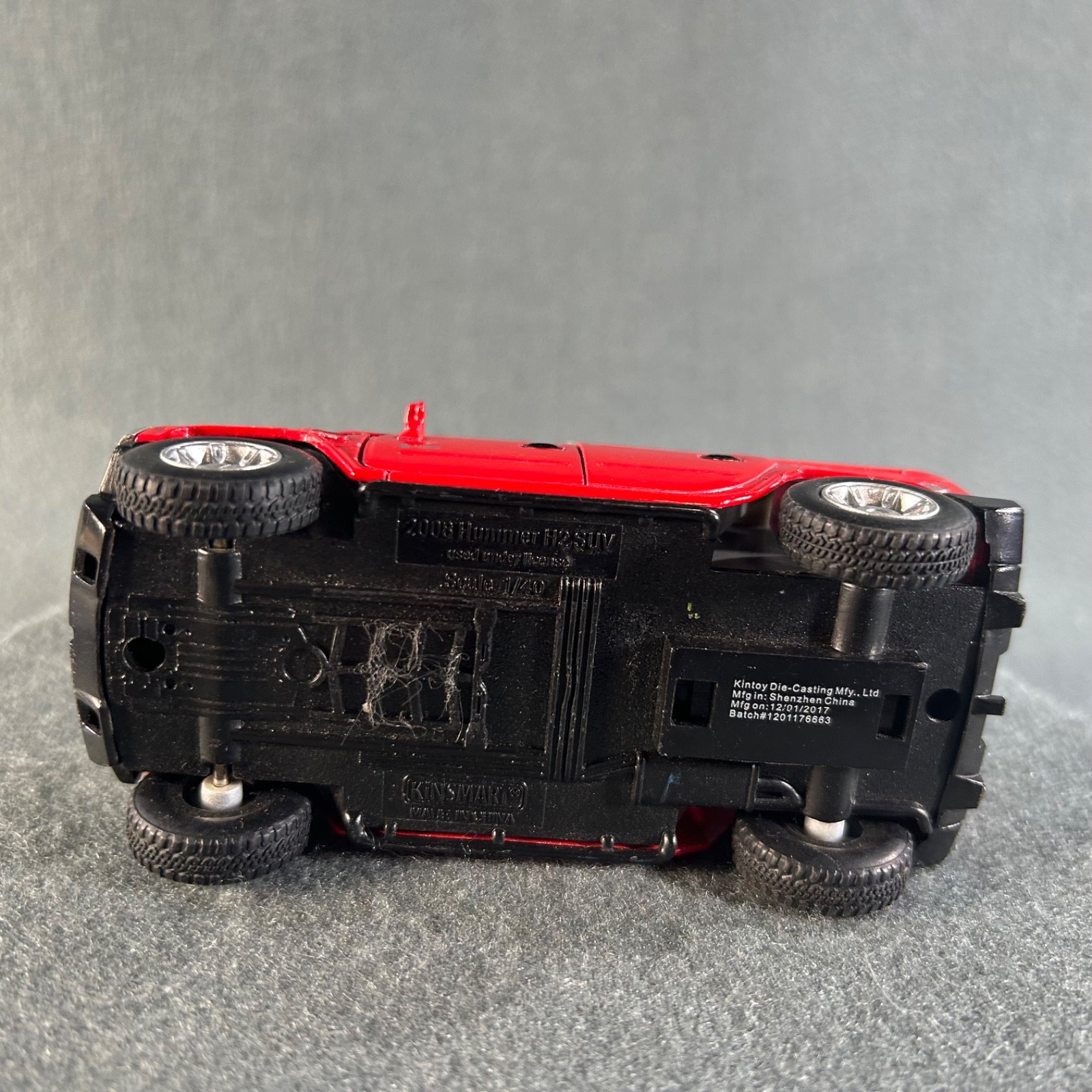Kinsmart 2008 Hummer H2 SUV Red Diecast Vehicle Scale 1/40 Kintoy