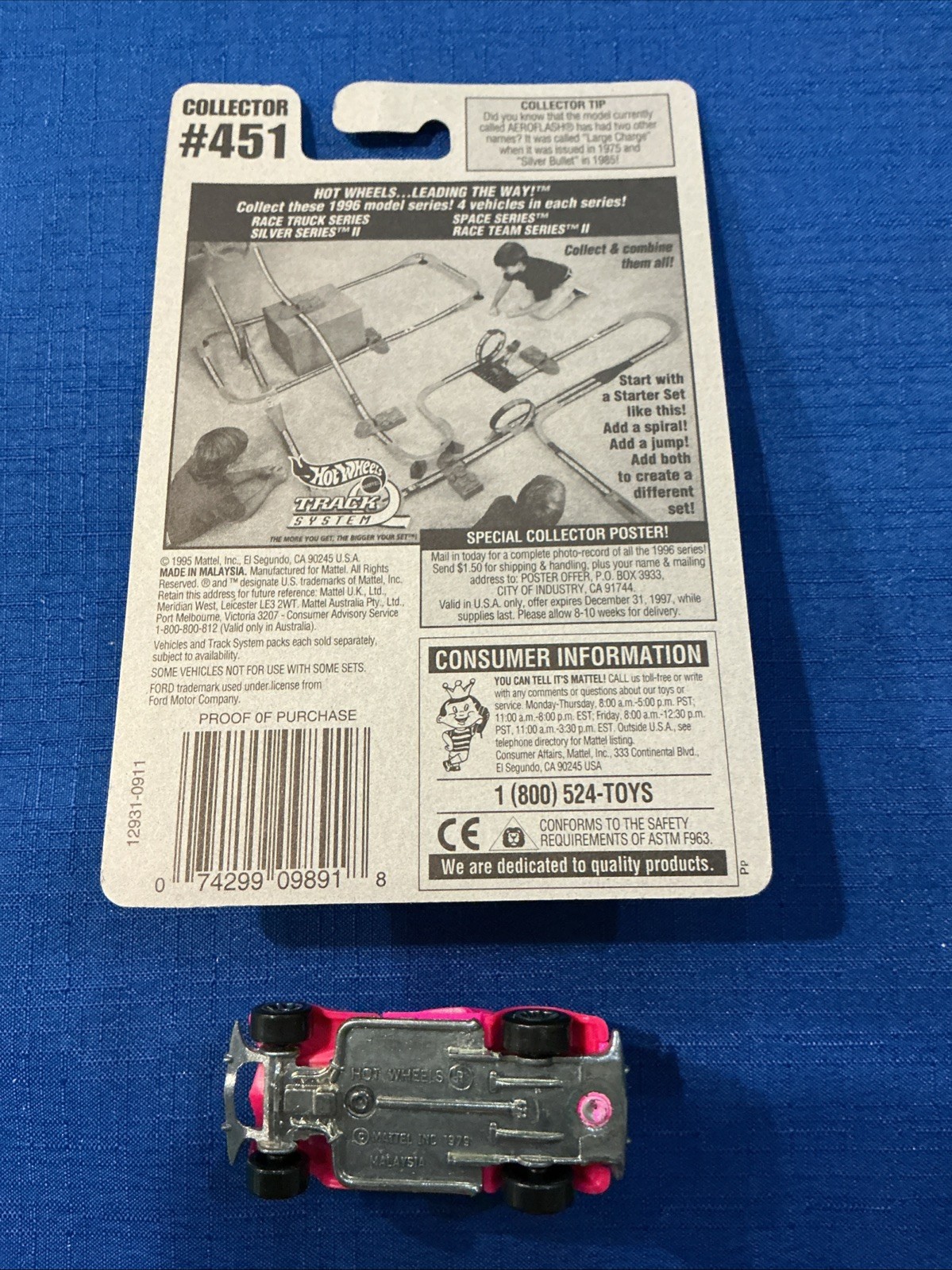 2 Vintage 1995 Hot Wheels Collectors #451 Pink 3-Window ‘34 Both New