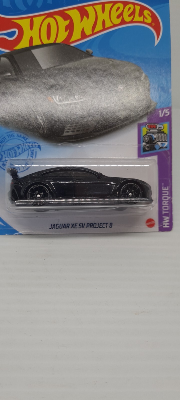 2020 HOT WHEELS JAGUAR XE SV PROJECT 8 in BLACK HW DRIFT 1/5 New Long Card GTB90