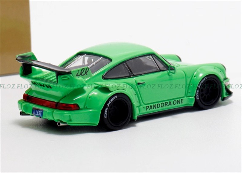 1:64 Star Model Porsche RWB 964 GT LTD Neon Green w/ Figure w/ Accessories Pack