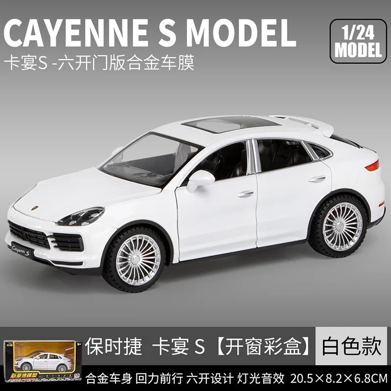 1:24 Porsche Cayenne S Classic Alloy Diecast Car Model Sound Light Collectible
