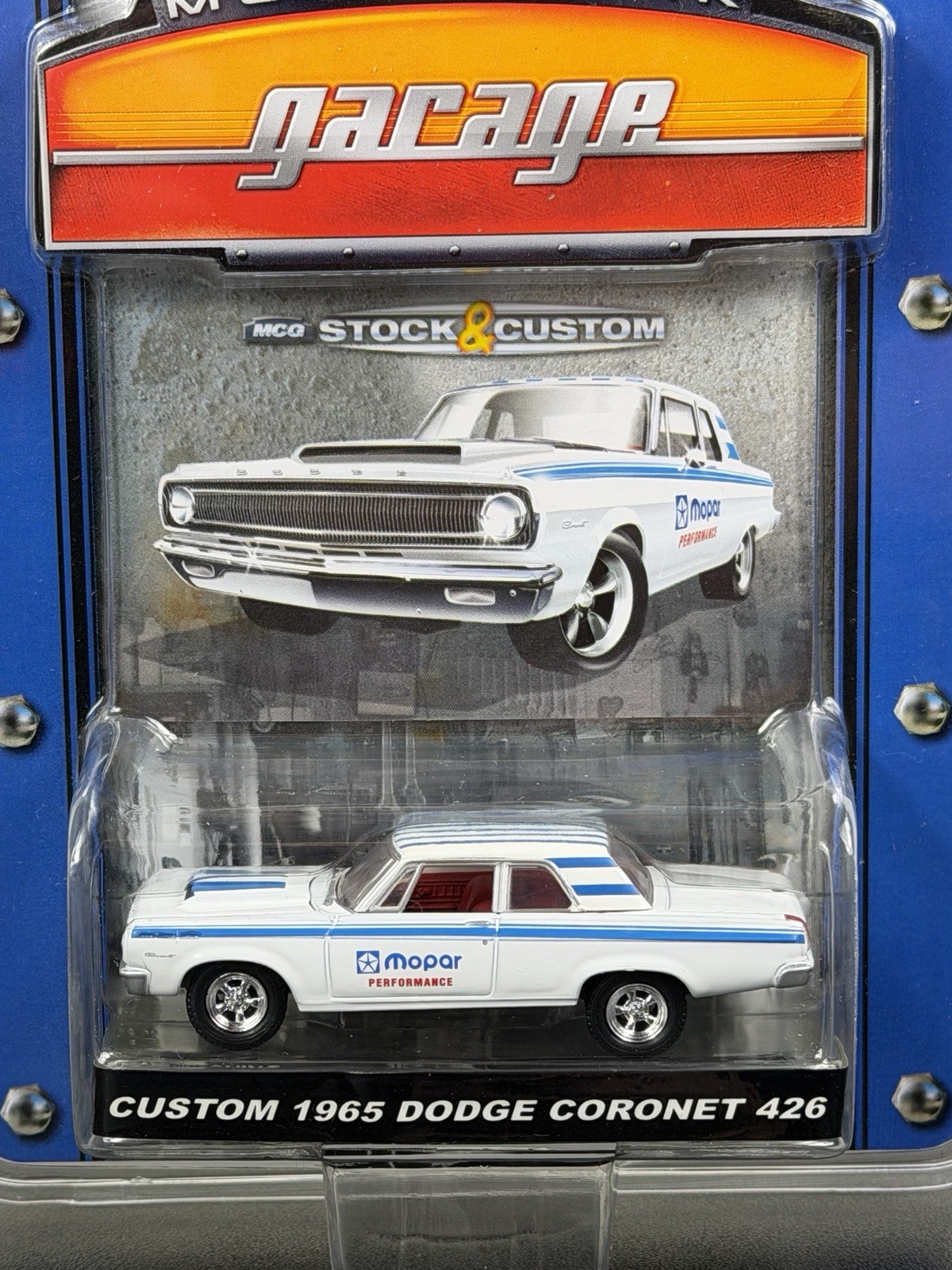 Greenlight Muscle Car Garage Custom 1965 Dodge Coronet 426 Mopar White 1:64 NIP