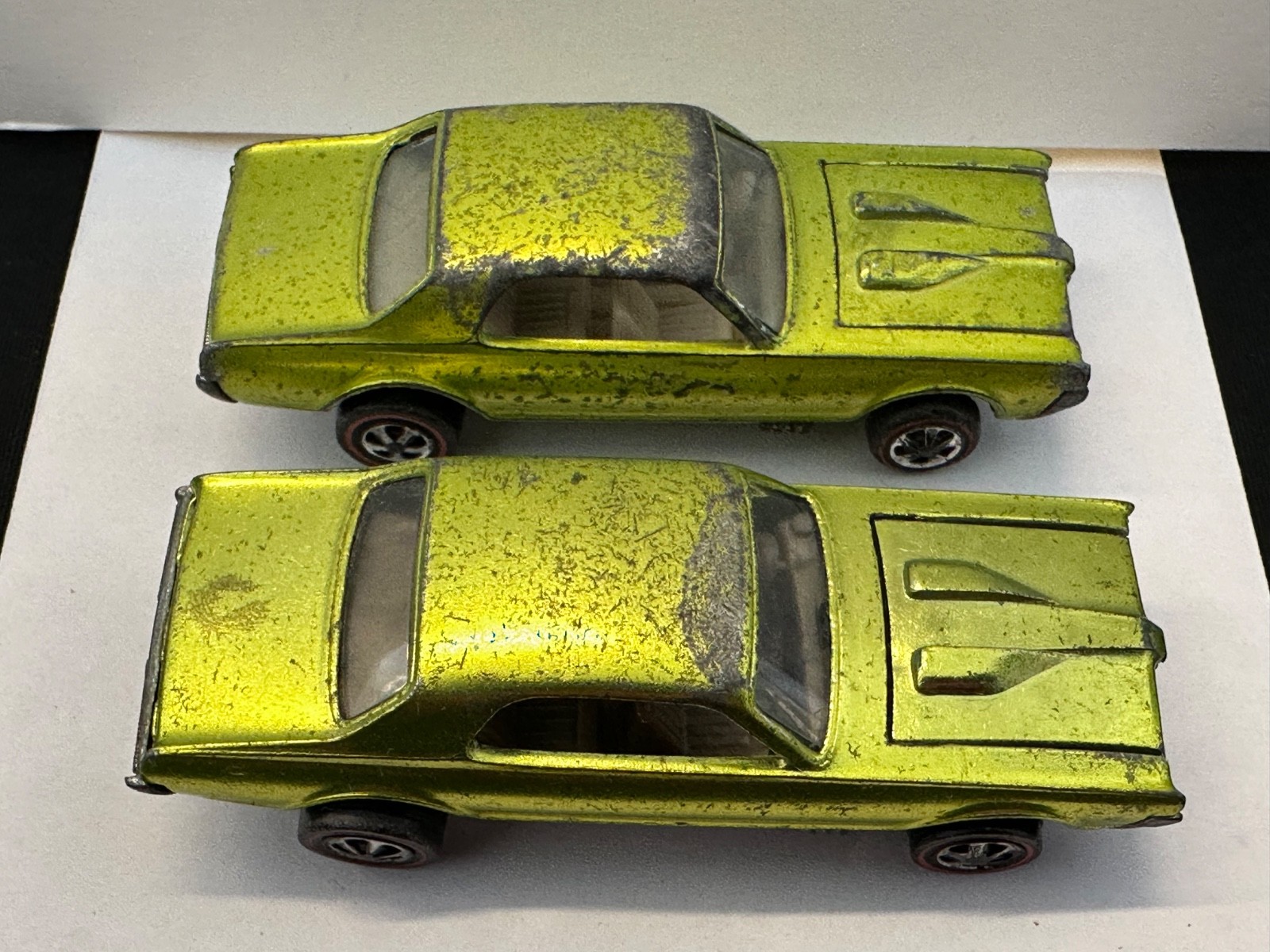PAIR (TWO) Custom COUGARS ANTIFREEZE HOT WHEELS RED LINE Toy Car 1967 1968 69