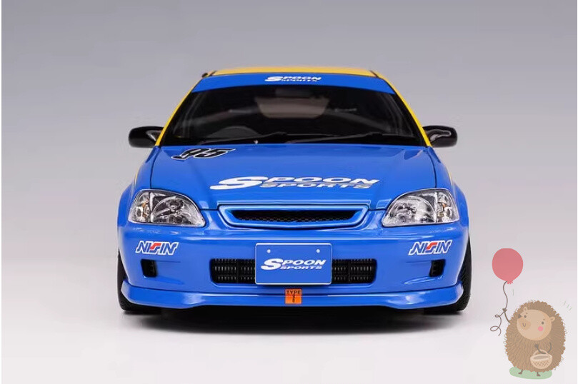 MOTORHELIX MH 1/18 Honda type R EK9 SPOON #95 Alloy Diecast Model Car Kids Toys