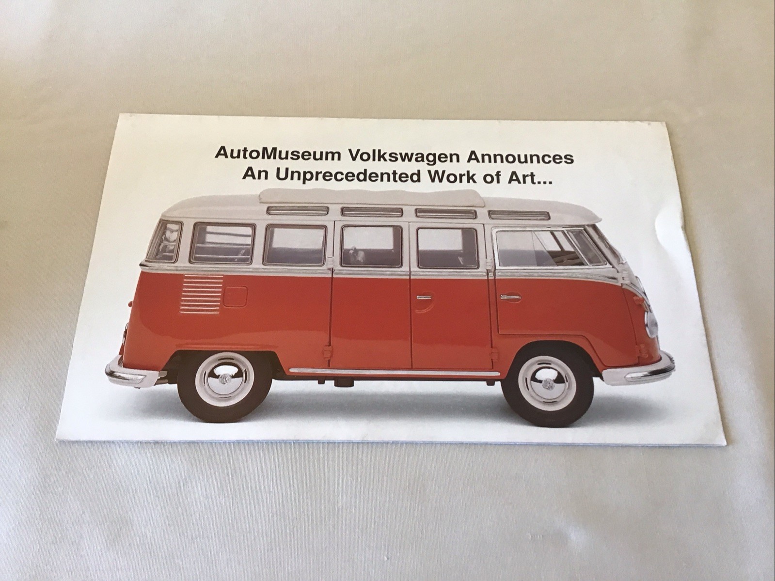 Franklin Mint 1962 Volkswagen Microbus Rare Brochure Paperwork Only 1:24