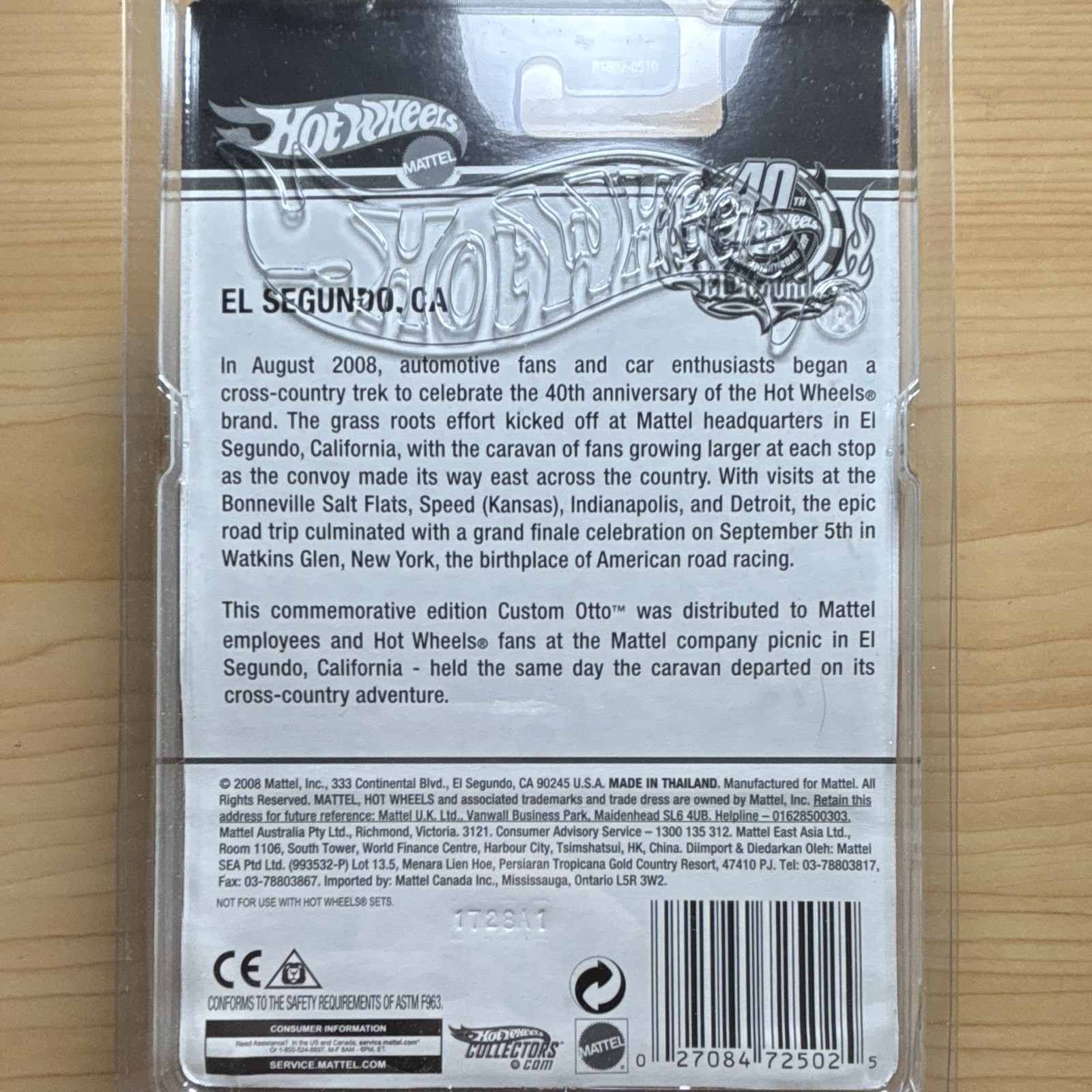 Hot Wheels Super Chromes 2008 El Segundo Custom Otto 40th anniversary Edition