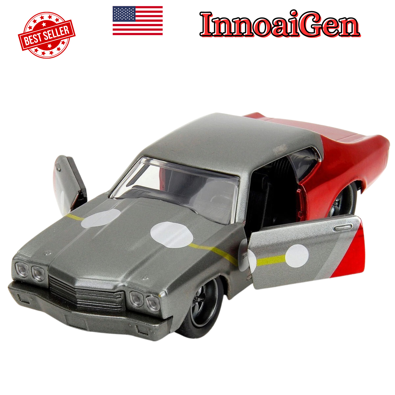 Jada Marvel Thor 1970 Chevrolet Chevelle SS 1:32 Diecast Car with Thor Figure