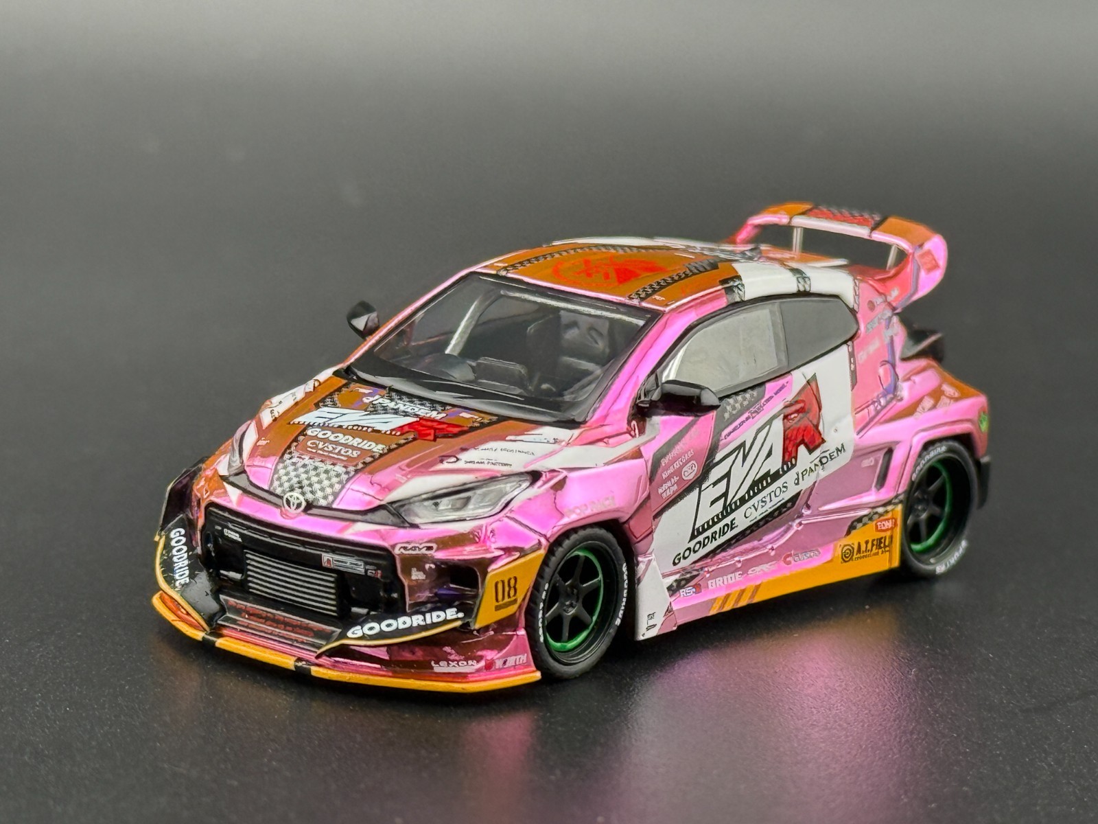 Pop Race EVA RT Production Model Custom Type-08 Goodbride GR Yaris 640220 1/64