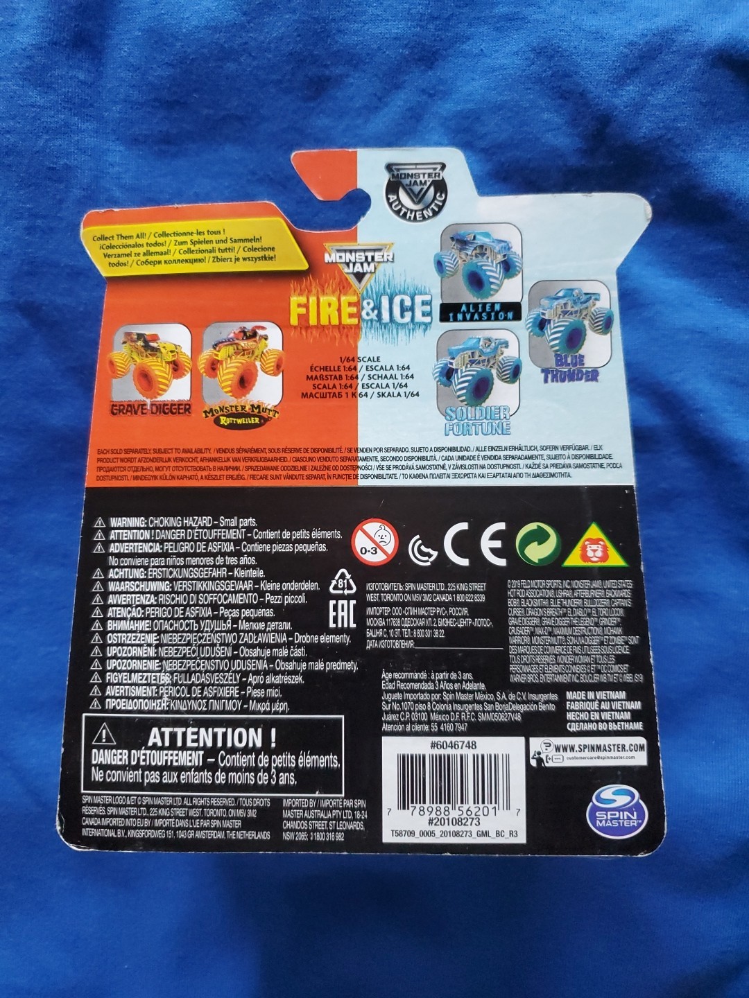 Hot Wheels MONSTER JAM FIRE & ICE BLUE THUNDER Special Edition