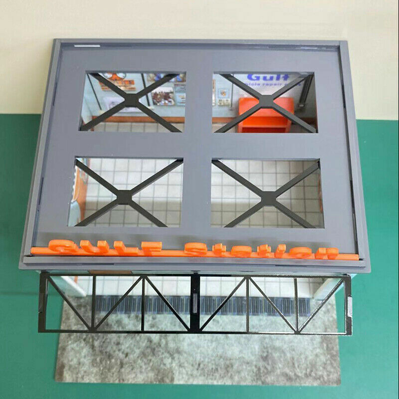 Assemble Diorama 1/64 LED Lighting Garage Model Car Parking Station – Gulf