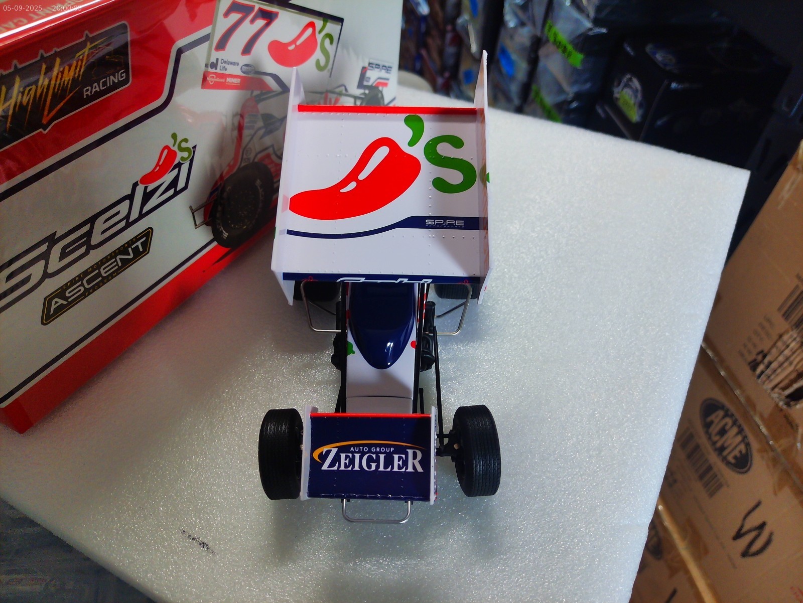 2026 GIO SCELZI CHILI’S STIRE GAINBRIDGE 1:18 ACME HIGH LIMIT RACE CAR A1826001