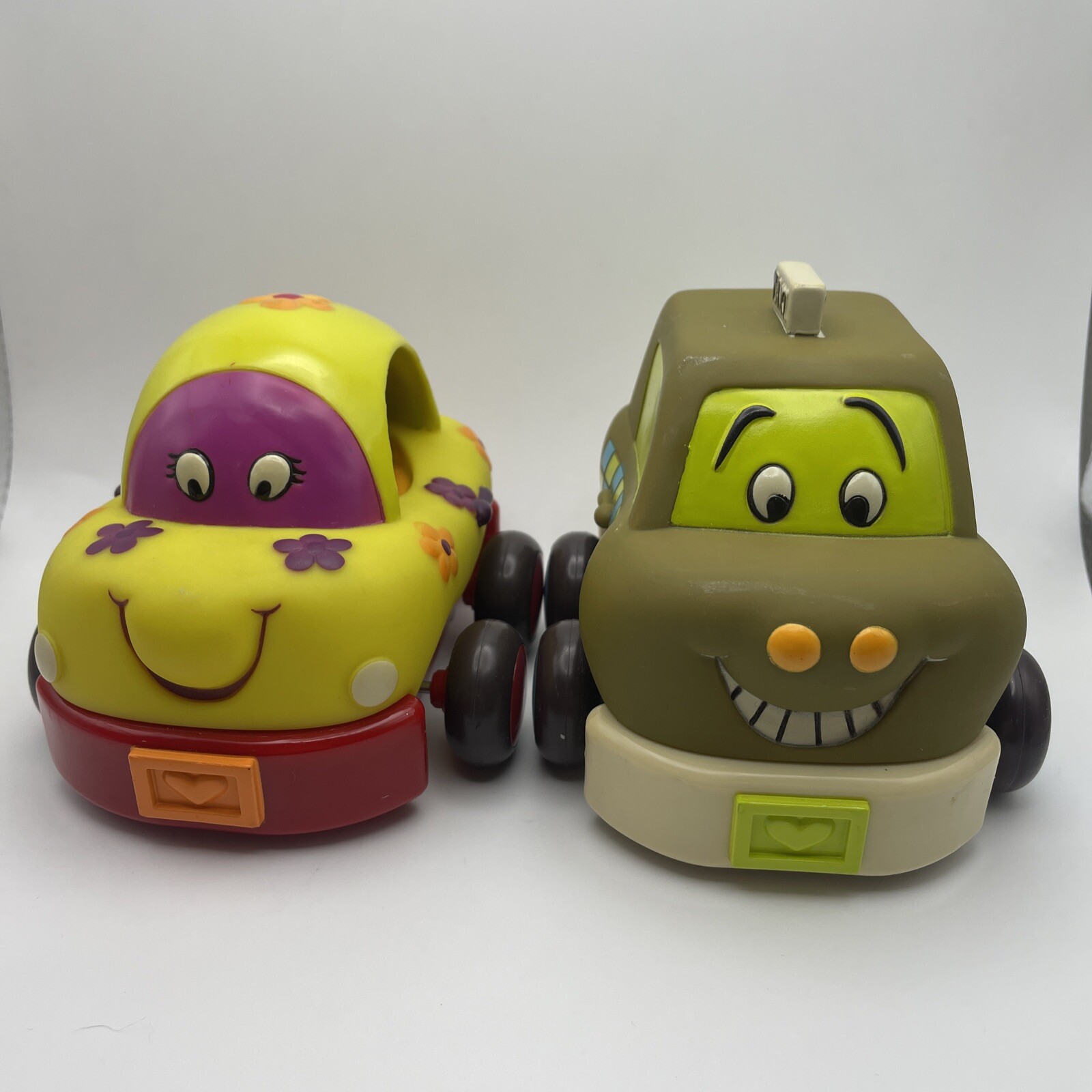 Just B You Brand – Pull Back & Go Rubber Cars – Friction Toys – Set Of 4