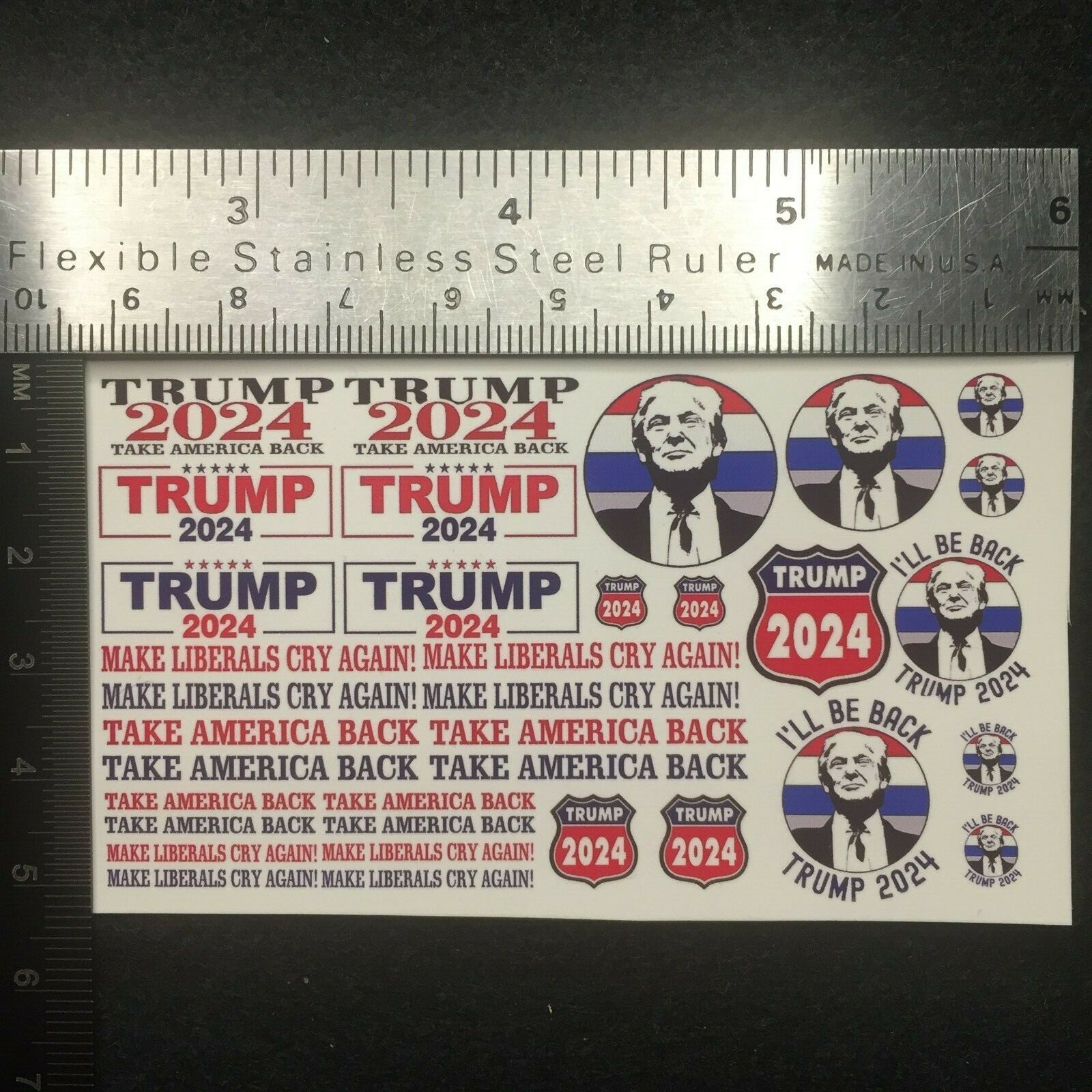 Clear 1:64 Waterslide Decal for Hot Wheels JDM VW Silverado Camaro Trump 2024