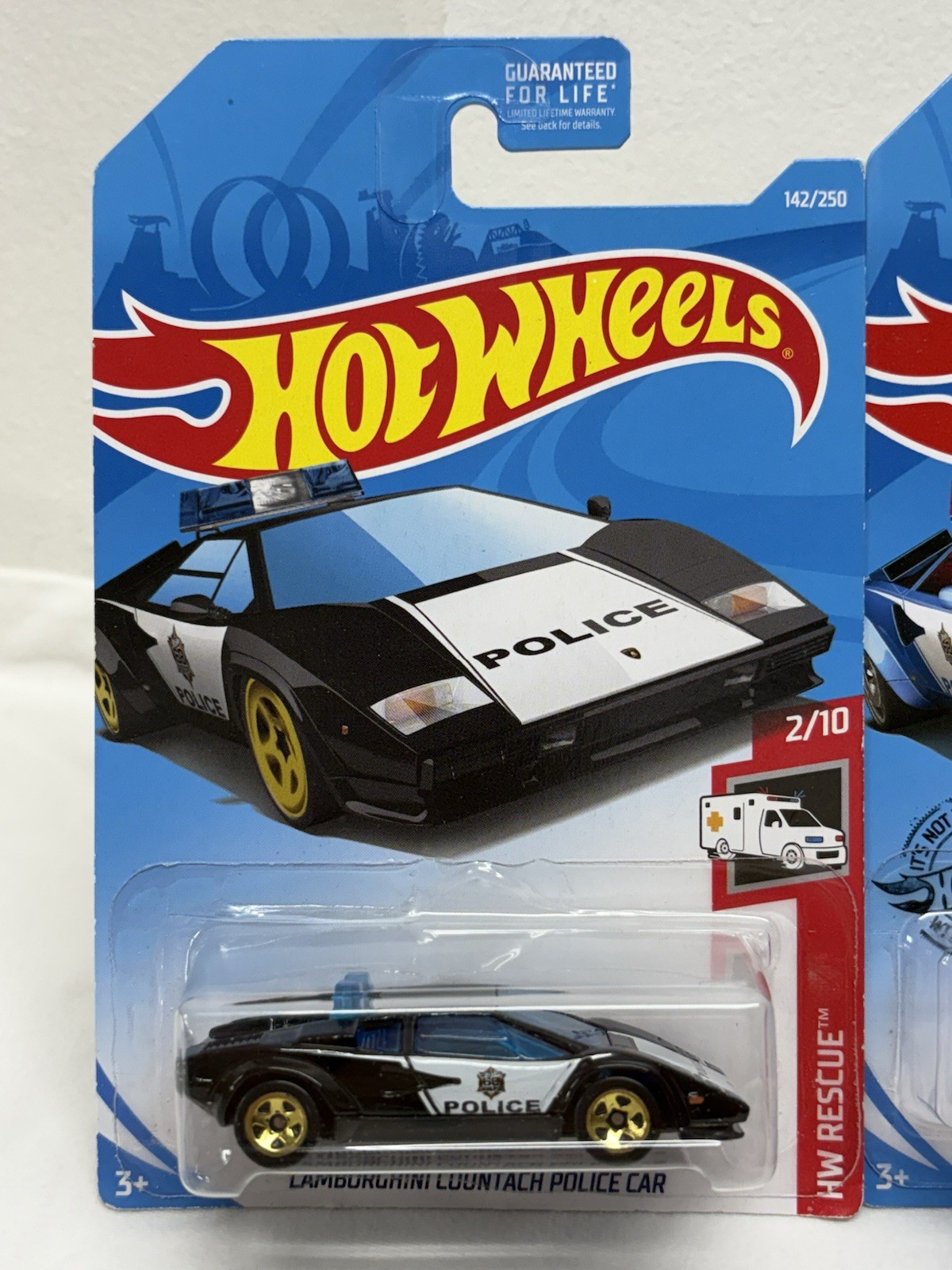 Hot Wheels Police ~ Lamborghini Countach ~ Includes 2 Variations ~ Black & Blue