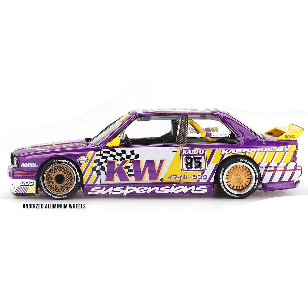 Kaido House x Mini GT 1:64 BMW E30 M3 Kaido KW V1 Purple KHMG194