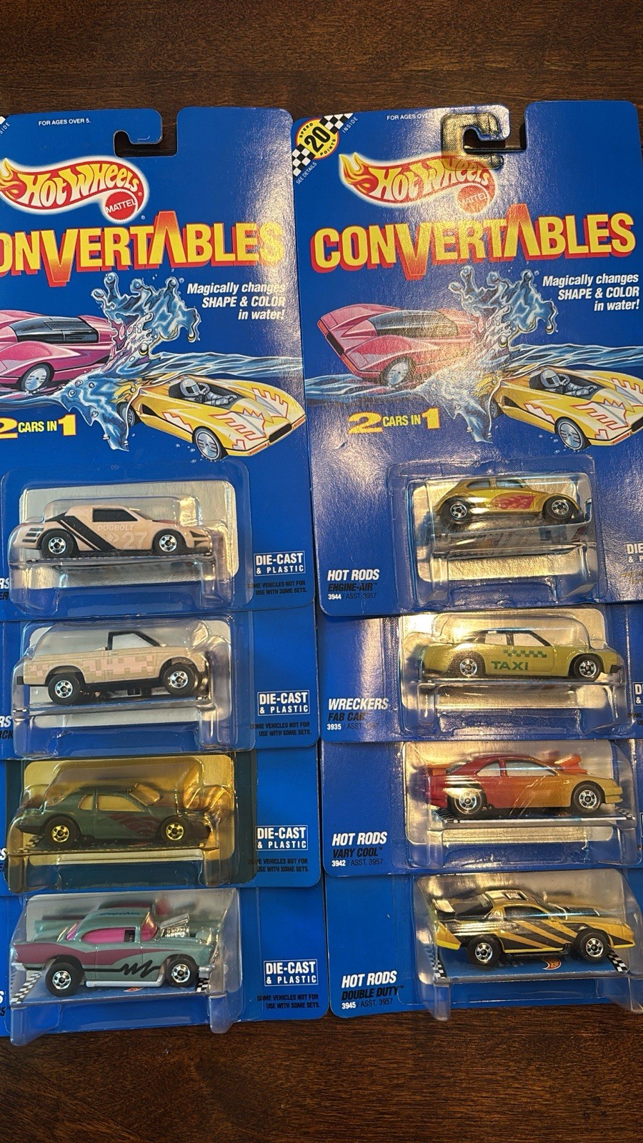 1990 Mattel Hot Wheels Convertables