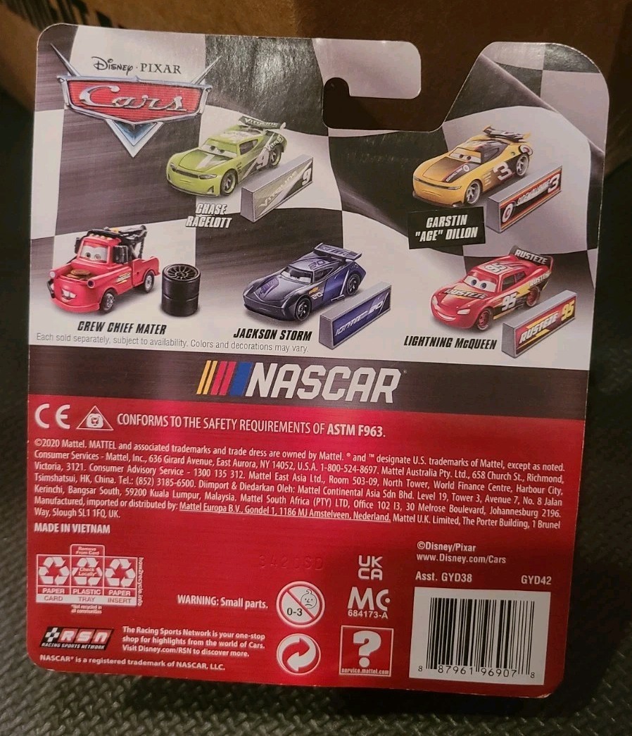 Disney Pixar Cars NASCAR Series Chase Racelott Metal 9 Vitoline