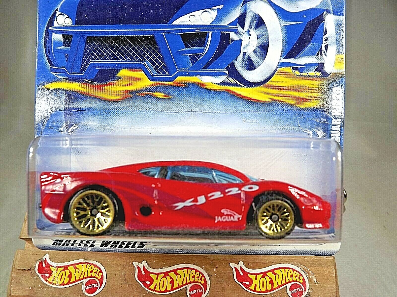 2000 Hot Wheels Mainline/Collector #160 JAGUAR XJ220 Red w/Gold Lace Spokes
