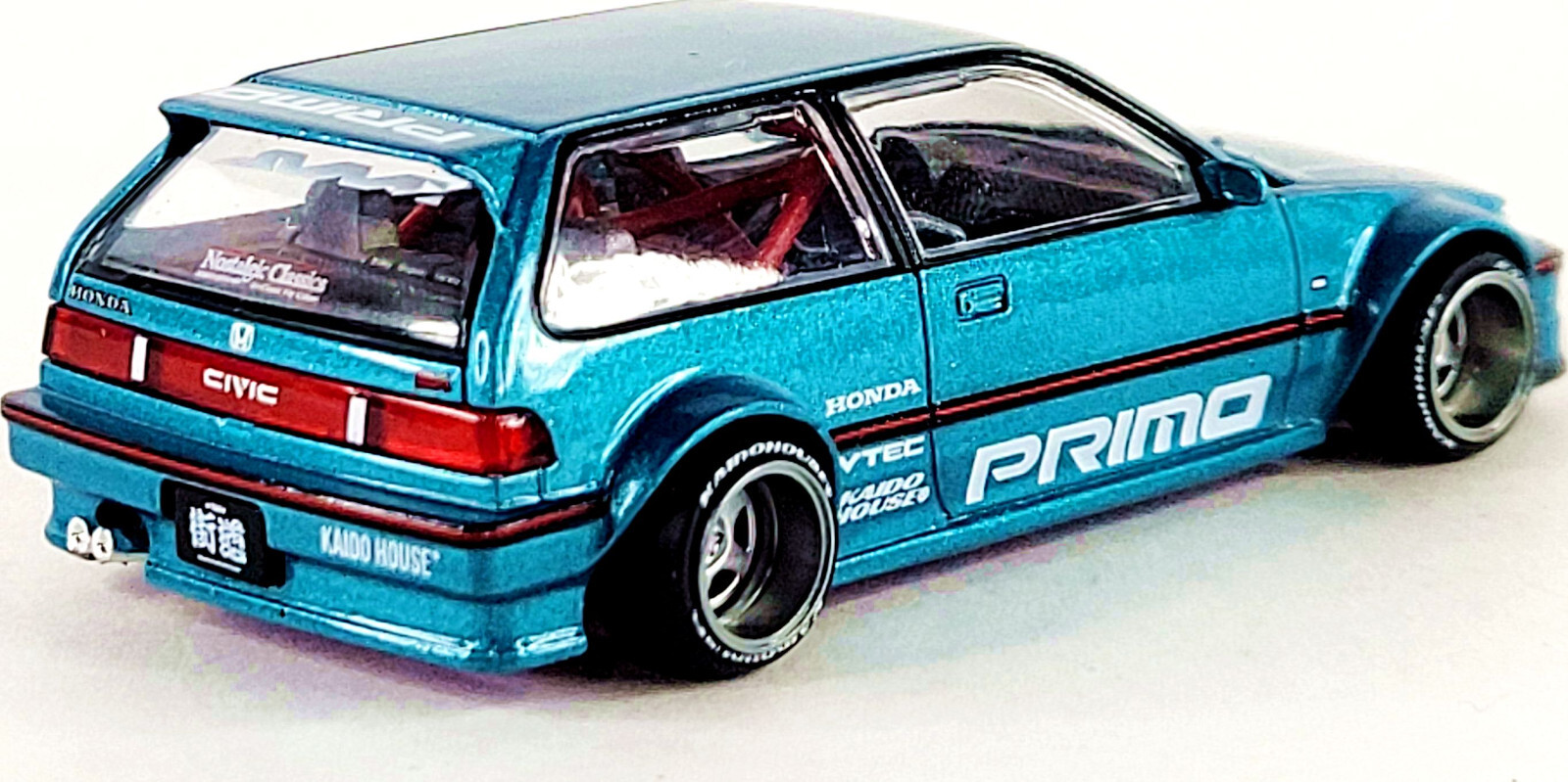 Kaido House x Mini GT Honda Civic (EF) Kaido Works V1 🟦 Teal KHMG126 1/64